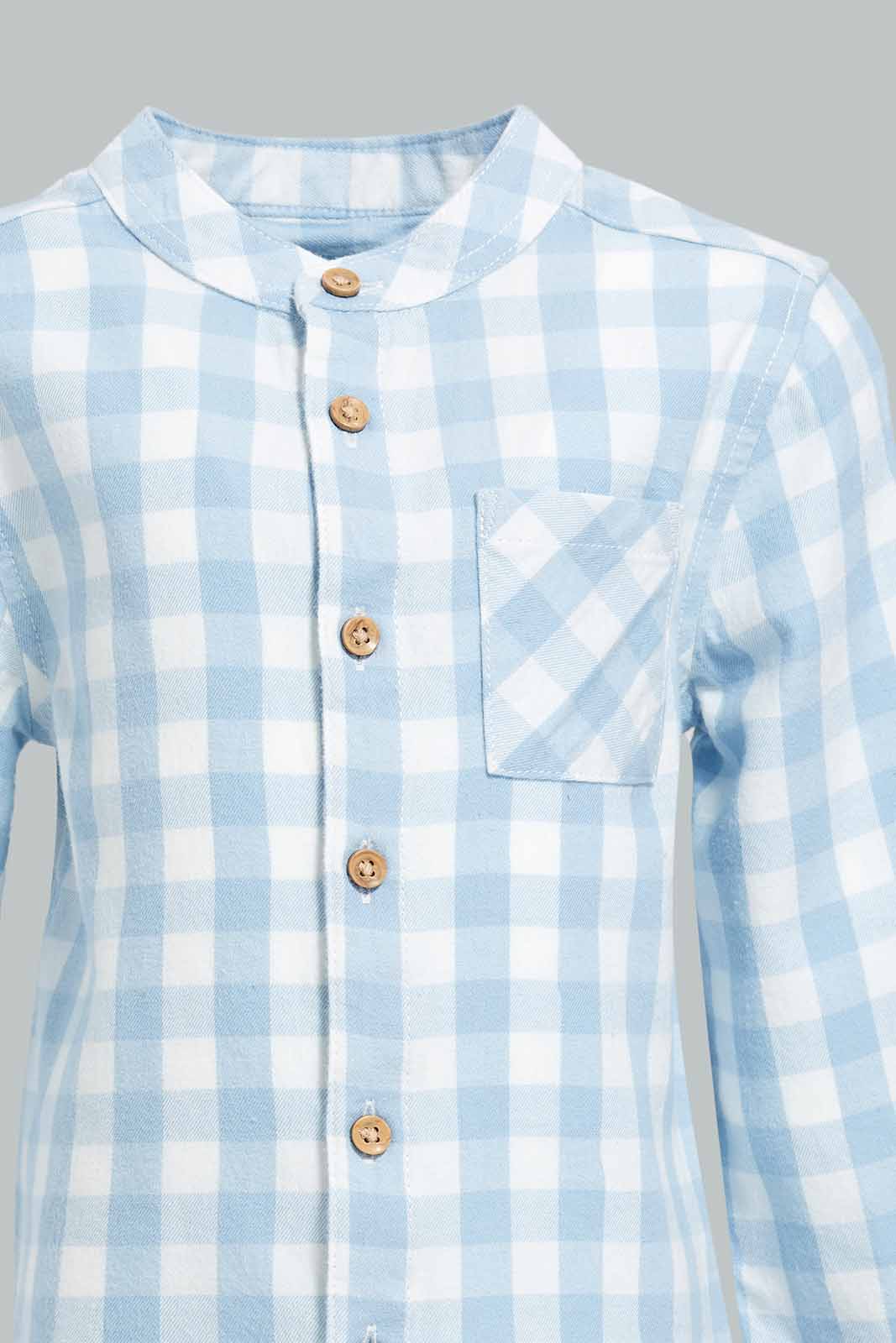 Redtag-Green-Gingham-Shirt-Category:Shirts,-Colour:Green,-Deals:New-In,-Filter:Infant-Boys-(3-to-24-Mths),-INB-Shirts,-New-In-INB-APL,-Non-Sale,-Section:Boys-(0-to-14Yrs),-W22B-Infant-Boys-3 to 24 Months