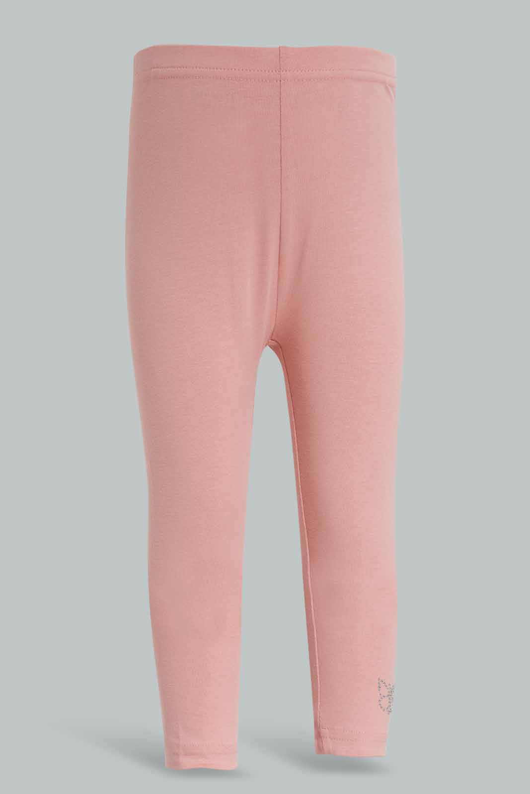 Redtag-Pink-Solid-Legging-With-Motif-Category:Leggings,-Colour:Apricot,-Deals:New-In,-Filter:Infant-Girls-(3-to-24-Mths),-ING-Leggings,-New-In-ING-APL,-Non-Sale,-Section:Girls-(0-to-14Yrs),-TBL,-W22A-Infant-Girls-3 to 24 Months