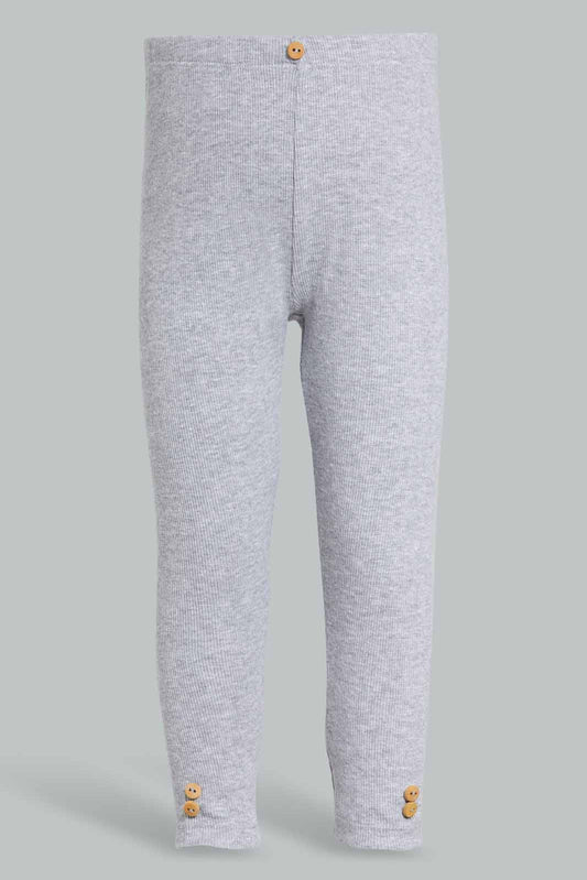 Redtag-Grey-Solid-Rib-Legging-Category:Leggings,-Colour:Grey,-Deals:New-In,-Filter:Infant-Girls-(3-to-24-Mths),-ING-Leggings,-New-In-ING-APL,-Non-Sale,-Section:Girls-(0-to-14Yrs),-TBL,-W22A-Infant-Girls-3 to 24 Months