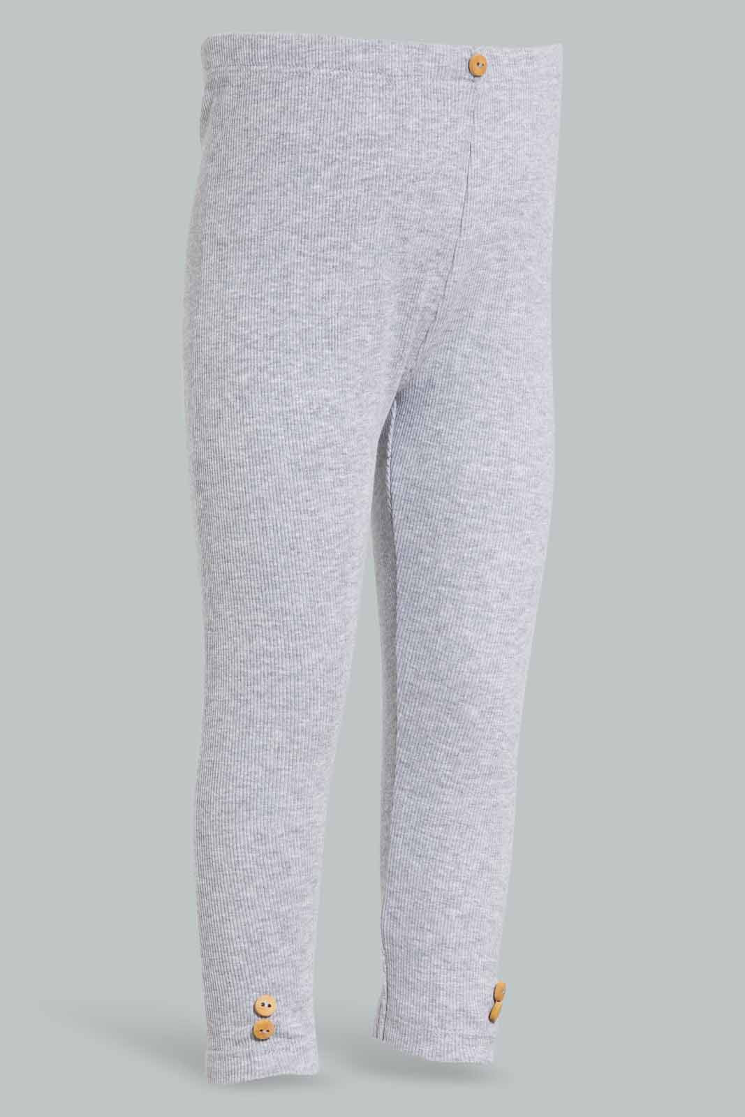 Redtag-Grey-Solid-Rib-Legging-Category:Leggings,-Colour:Grey,-Deals:New-In,-Filter:Infant-Girls-(3-to-24-Mths),-ING-Leggings,-New-In-ING-APL,-Non-Sale,-Section:Girls-(0-to-14Yrs),-TBL,-W22A-Infant-Girls-3 to 24 Months