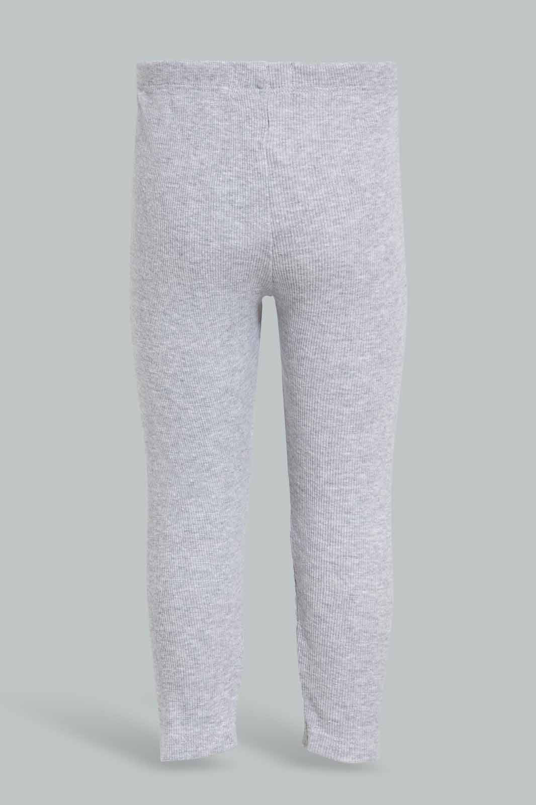 Redtag-Grey-Solid-Rib-Legging-Category:Leggings,-Colour:Grey,-Deals:New-In,-Filter:Infant-Girls-(3-to-24-Mths),-ING-Leggings,-New-In-ING-APL,-Non-Sale,-Section:Girls-(0-to-14Yrs),-TBL,-W22A-Infant-Girls-3 to 24 Months