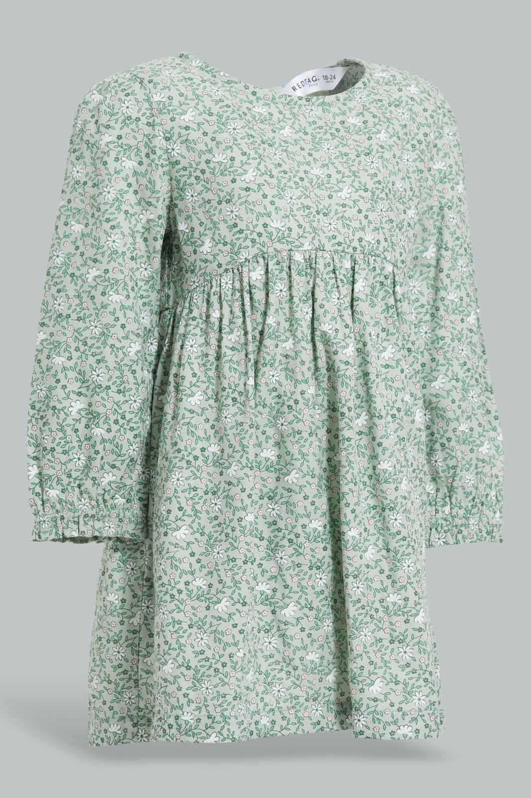 Redtag-Mint-Floral-Aop-Dress-Category:Dresses,-Colour:Mint,-Deals:New-In,-Filter:Infant-Girls-(3-to-24-Mths),-ING-Dresses,-New-In-ING-APL,-Non-Sale,-Section:Girls-(0-to-14Yrs),-W22A-Infant-Girls-3 to 24 Months