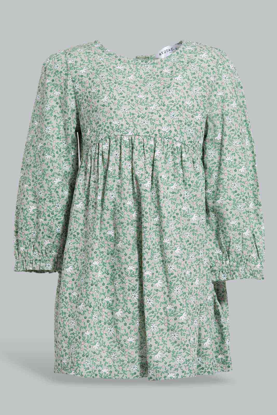 Redtag-Mint-Floral-Aop-Dress-Category:Dresses,-Colour:Mint,-Deals:New-In,-Filter:Infant-Girls-(3-to-24-Mths),-ING-Dresses,-New-In-ING-APL,-Non-Sale,-Section:Girls-(0-to-14Yrs),-W22A-Infant-Girls-3 to 24 Months