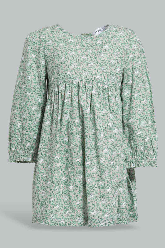 Redtag-Mint-Floral-Aop-Dress-Category:Dresses,-Colour:Mint,-Deals:New-In,-Filter:Infant-Girls-(3-to-24-Mths),-ING-Dresses,-New-In-ING-APL,-Non-Sale,-Section:Girls-(0-to-14Yrs),-W22A-Infant-Girls-3 to 24 Months