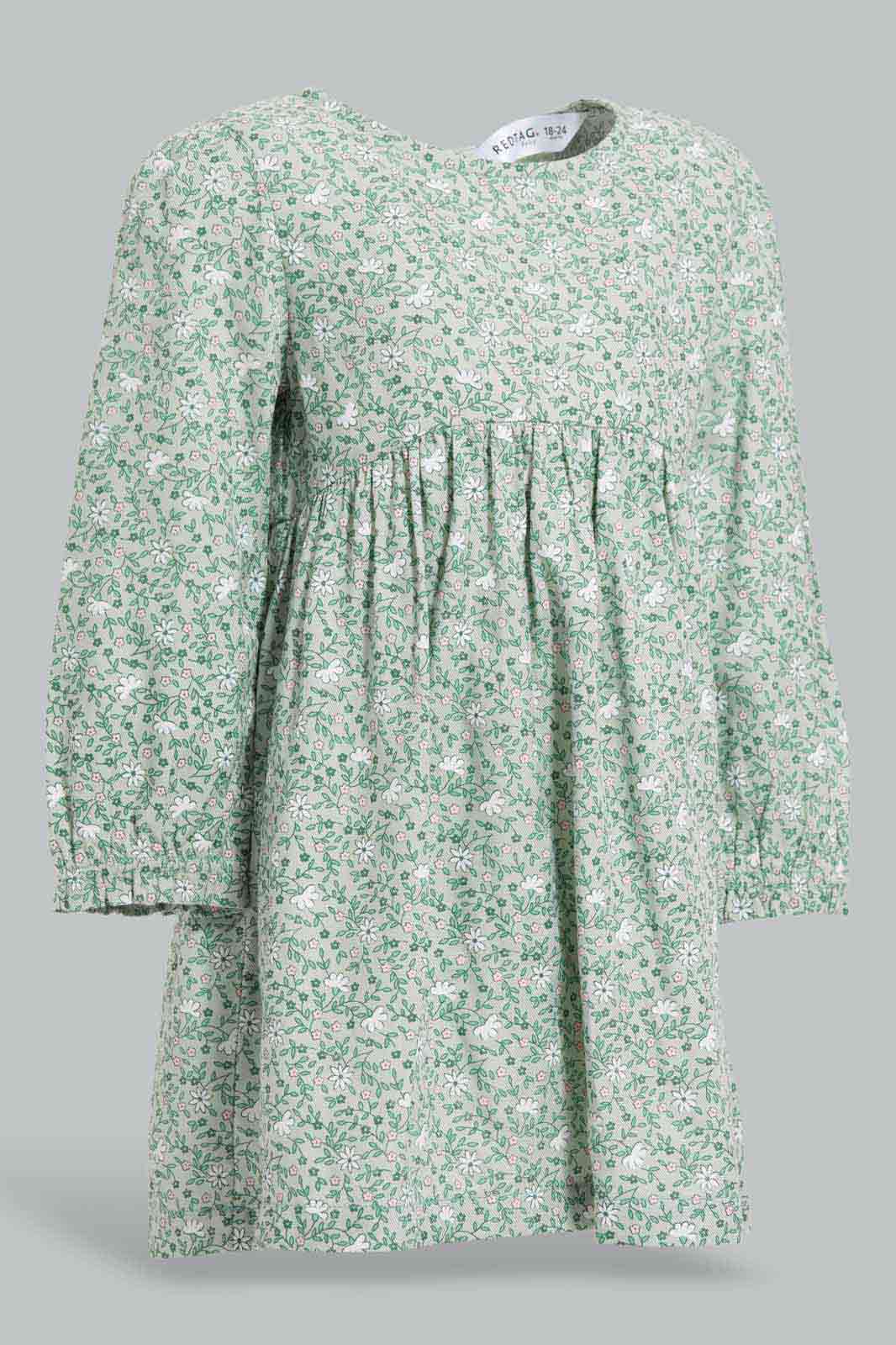 Redtag-Mint-Floral-Aop-Dress-Category:Dresses,-Colour:Mint,-Deals:New-In,-Filter:Infant-Girls-(3-to-24-Mths),-ING-Dresses,-New-In-ING-APL,-Non-Sale,-Section:Girls-(0-to-14Yrs),-W22A-Infant-Girls-3 to 24 Months