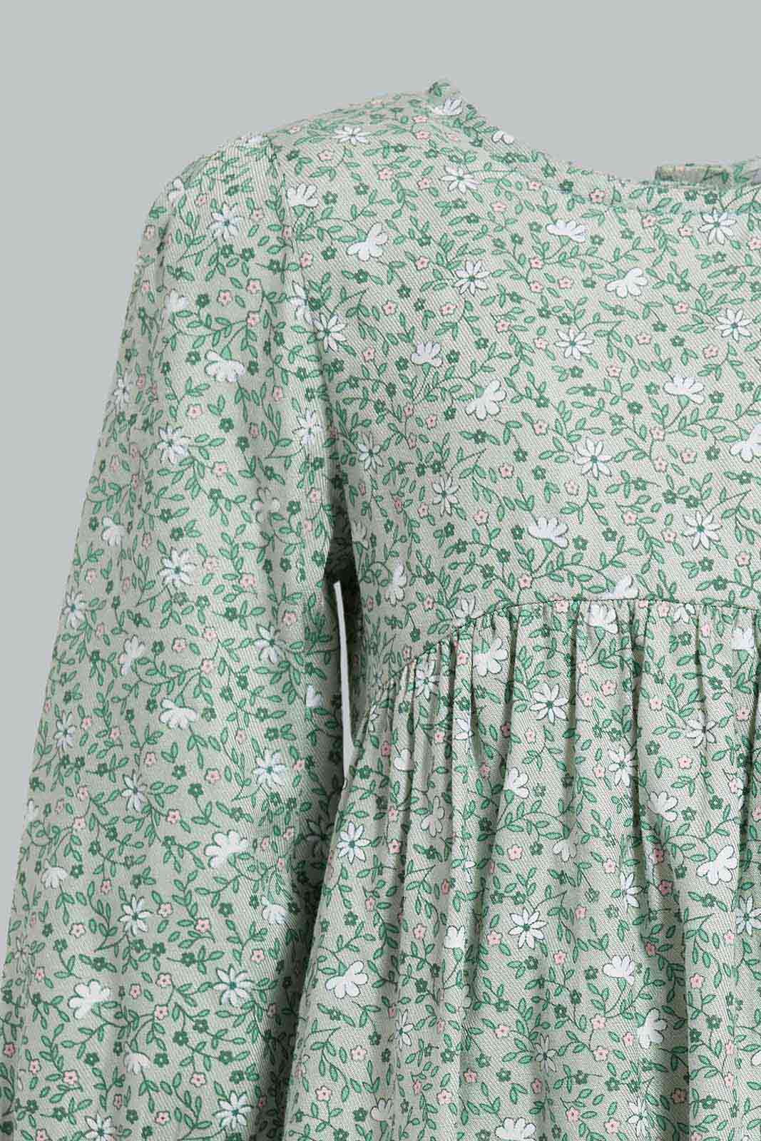 Redtag-Mint-Floral-Aop-Dress-Category:Dresses,-Colour:Mint,-Deals:New-In,-Filter:Infant-Girls-(3-to-24-Mths),-ING-Dresses,-New-In-ING-APL,-Non-Sale,-Section:Girls-(0-to-14Yrs),-W22A-Infant-Girls-3 to 24 Months