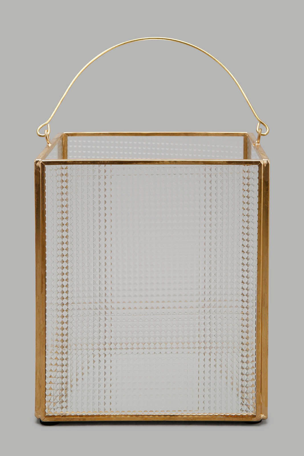 Redtag-Gold-Glass-Metal-Textured-Candle-Holder-Category:Candles-&-Fragrances,-Colour:Gold,-Deals:New-In,-Filter:Home-Decor,-HMW-HOM-Decorative-Accessories,-New-In-HMW-HOM,-Non-Sale,-Section:Homewares,-W22A-Home-Decor-