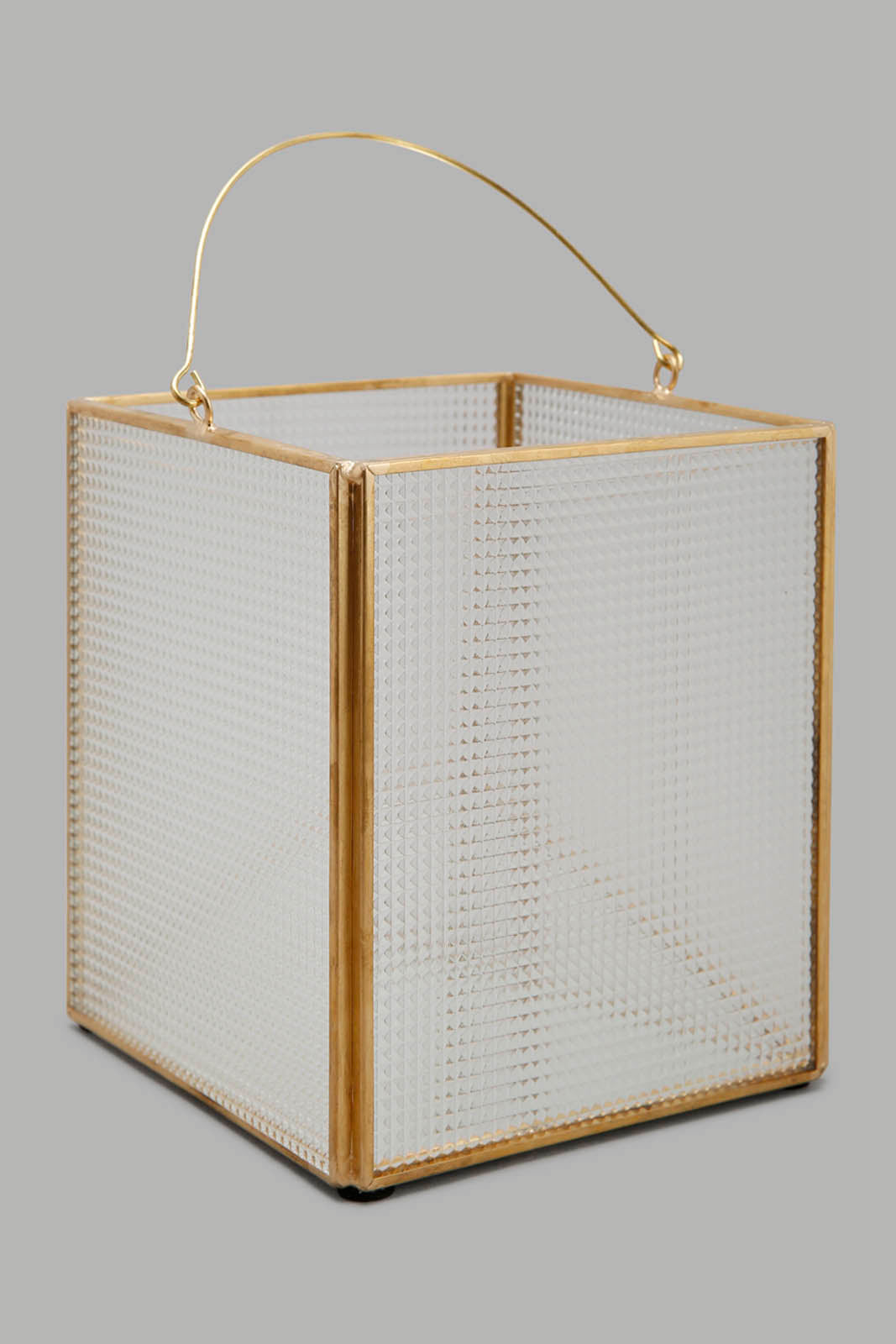 Redtag-Gold-Glass-Metal-Textured-Candle-Holder-Category:Candles-&-Fragrances,-Colour:Gold,-Deals:New-In,-Filter:Home-Decor,-HMW-HOM-Decorative-Accessories,-New-In-HMW-HOM,-Non-Sale,-Section:Homewares,-W22A-Home-Decor-