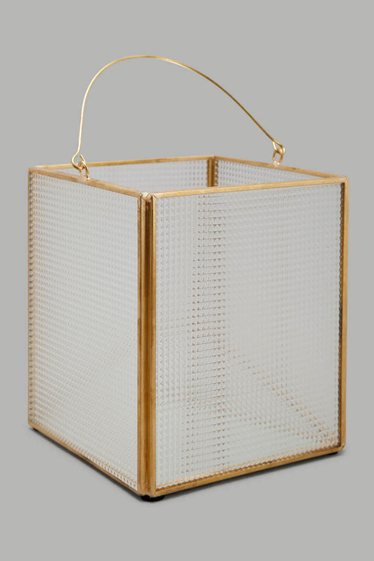 Redtag-Gold-Glass-Metal-Textured-Candle-Holder-Category:Candles-&-Fragrances,-Colour:Gold,-Deals:New-In,-Filter:Home-Decor,-HMW-HOM-Decorative-Accessories,-New-In-HMW-HOM,-Non-Sale,-Section:Homewares,-W22A-Home-Decor-