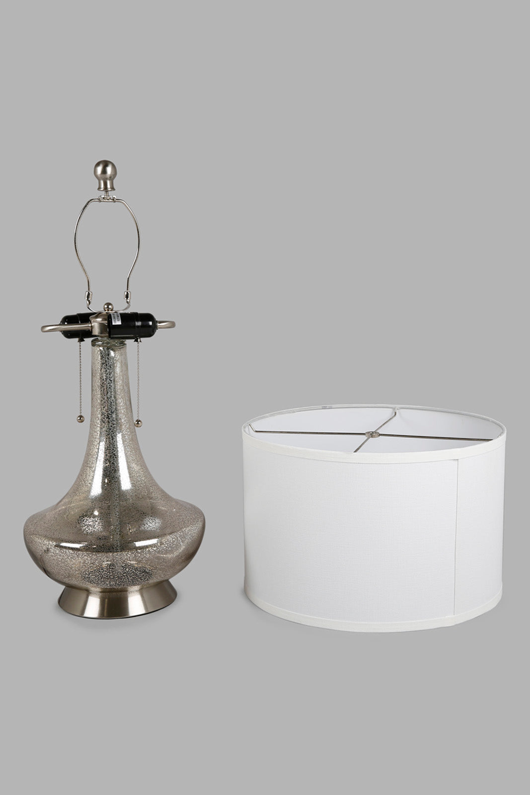 Redtag-Silver-Mercury-Glass-Table-Lamp-Category:Lamps,-Colour:Silver,-Deals:New-In,-Filter:Home-Decor,-HMW-HOM-Lighting,-New-In-HMW-HOM,-Non-Sale,-Section:Homewares,-W22O-Home-Decor-