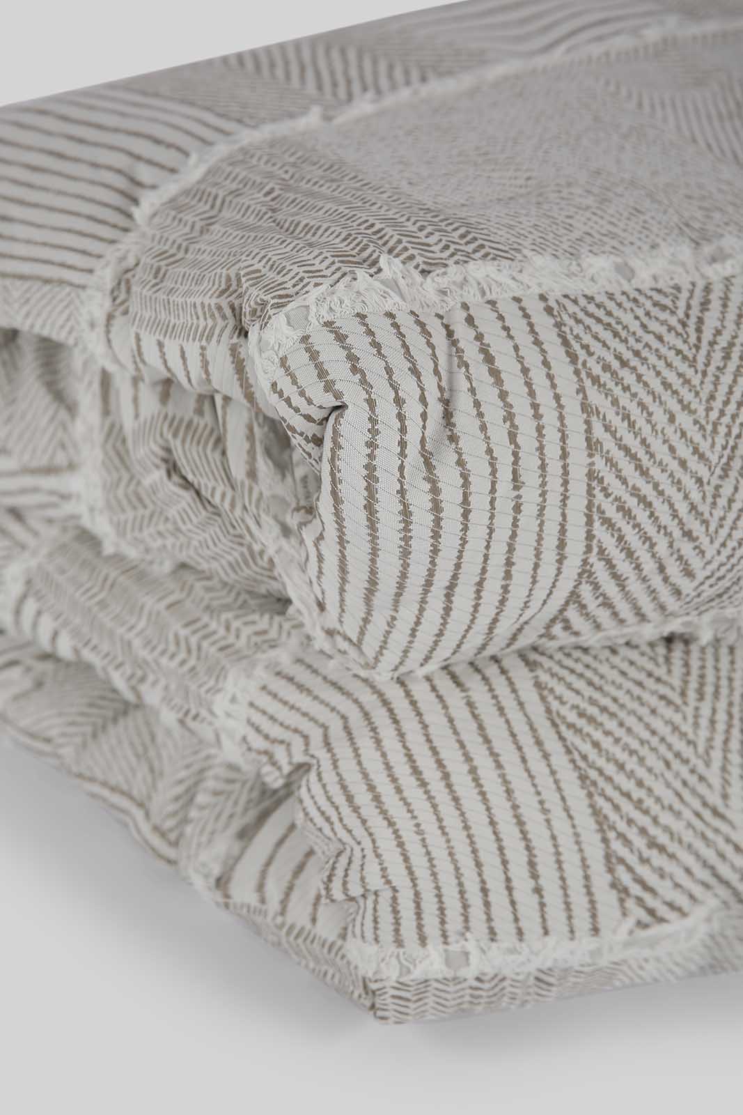 Redtag-Beige-7-Piece-Clip-Jacquard-Comforter-Set-(King-Size)-Category:Comforters,-Colour:Beige,-Deals:New-In,-Dept:Home,-Filter:Home-Bedroom,-HMW-BED-Comforters,-New-In-HMW-BED,-Non-Sale,-Section:Homewares,-W22B-Home-Bedroom-