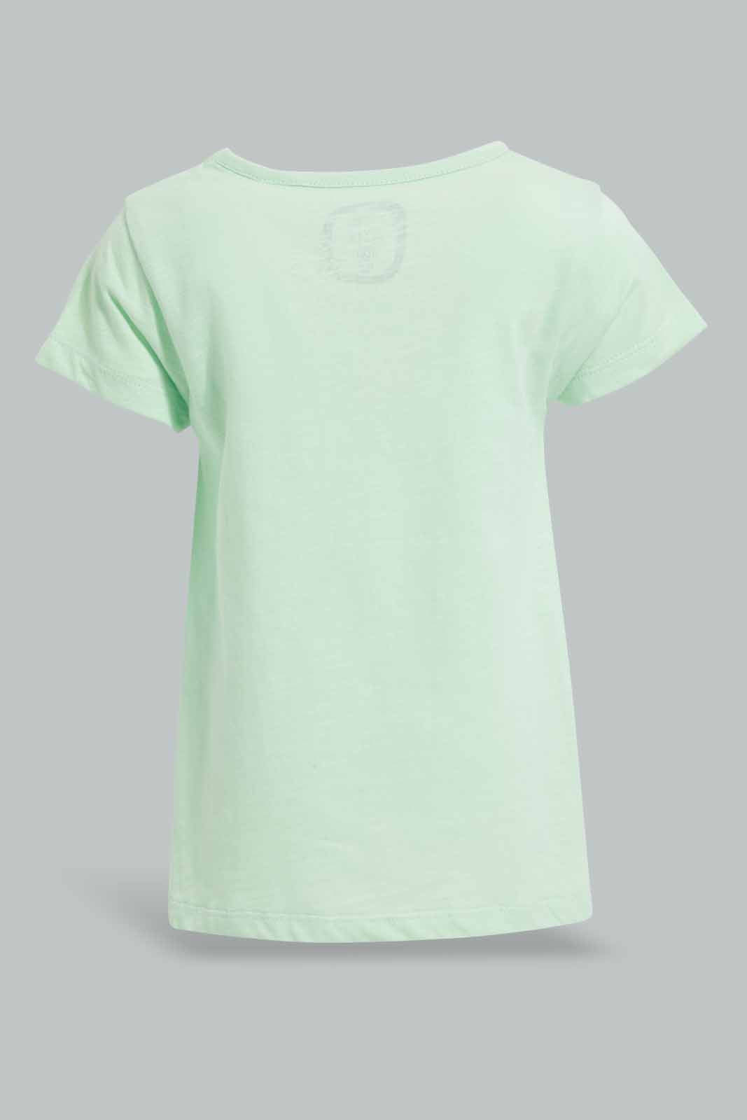 Redtag-Mint-Rabbit-T-Shirt-For-Baby-Girls-Category:T-Shirts,-Colour:Mint,-Deals:New-In,-Filter:Infant-Girls-(3-to-24-Mths),-ING-T-Shirts,-New-In-ING-APL,-Non-Sale,-Section:Girls-(0-to-14Yrs),-TBL,-W22A-Infant-Girls-3 to 24 Months