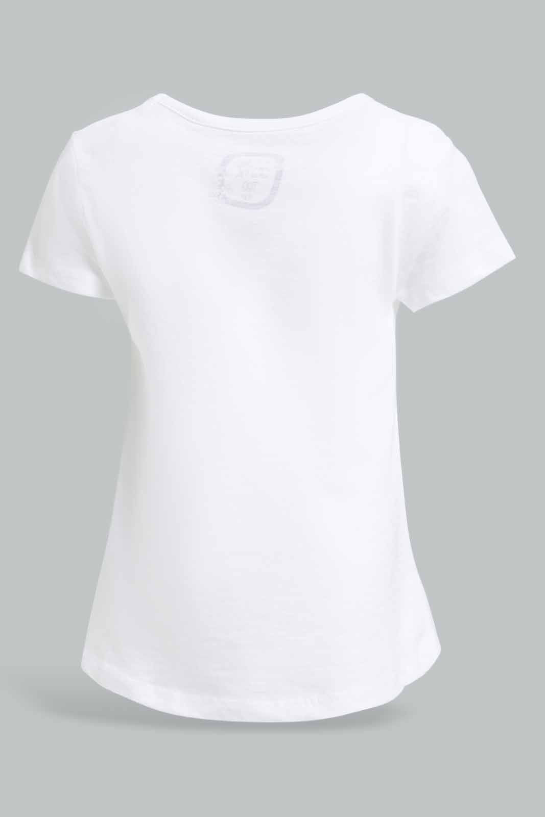 Redtag-White-Flower-Print-T-Shirt-Category:T-Shirts,-Colour:White,-Deals:New-In,-Filter:Infant-Girls-(3-to-24-Mths),-ING-T-Shirts,-New-In-ING-APL,-Non-Sale,-Section:Girls-(0-to-14Yrs),-TBL,-W22A-Infant-Girls-3 to 24 Months