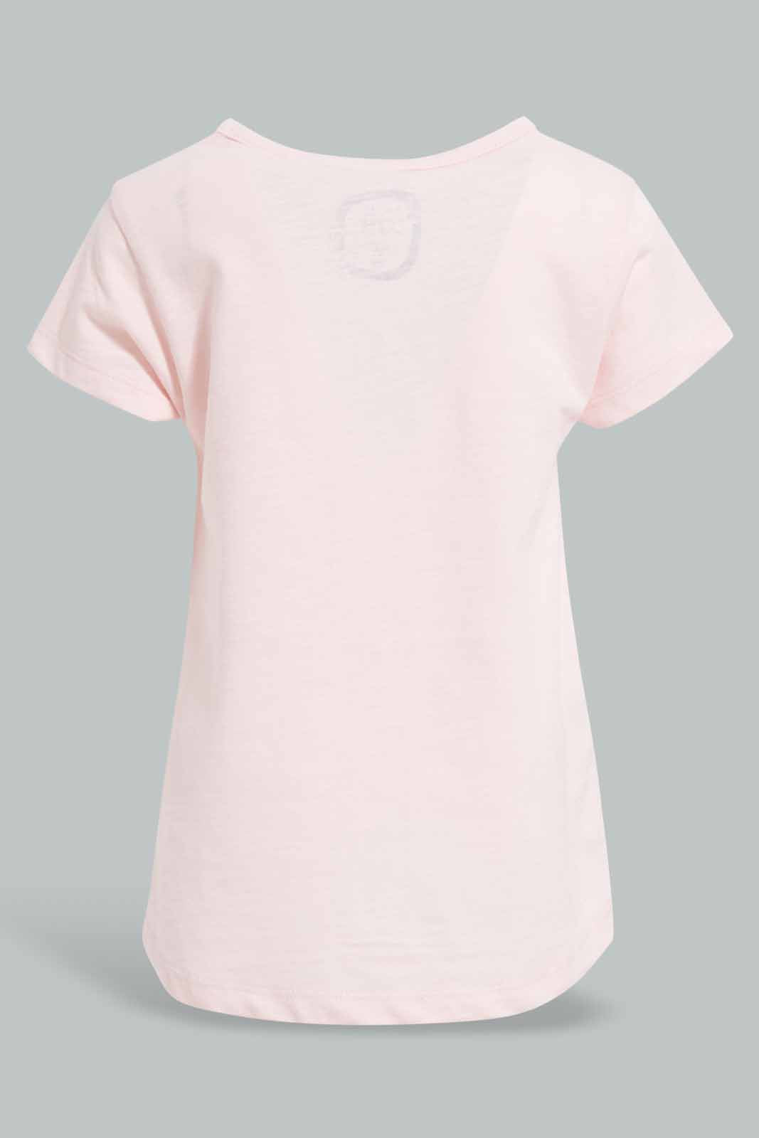 Redtag-Pink-Good-Friend-Print-T-Shirt-Category:T-Shirts,-Colour:Apricot,-Deals:New-In,-Filter:Infant-Girls-(3-to-24-Mths),-ING-T-Shirts,-New-In-ING-APL,-Non-Sale,-Section:Girls-(0-to-14Yrs),-TBL,-W22A-Infant-Girls-3 to 24 Months