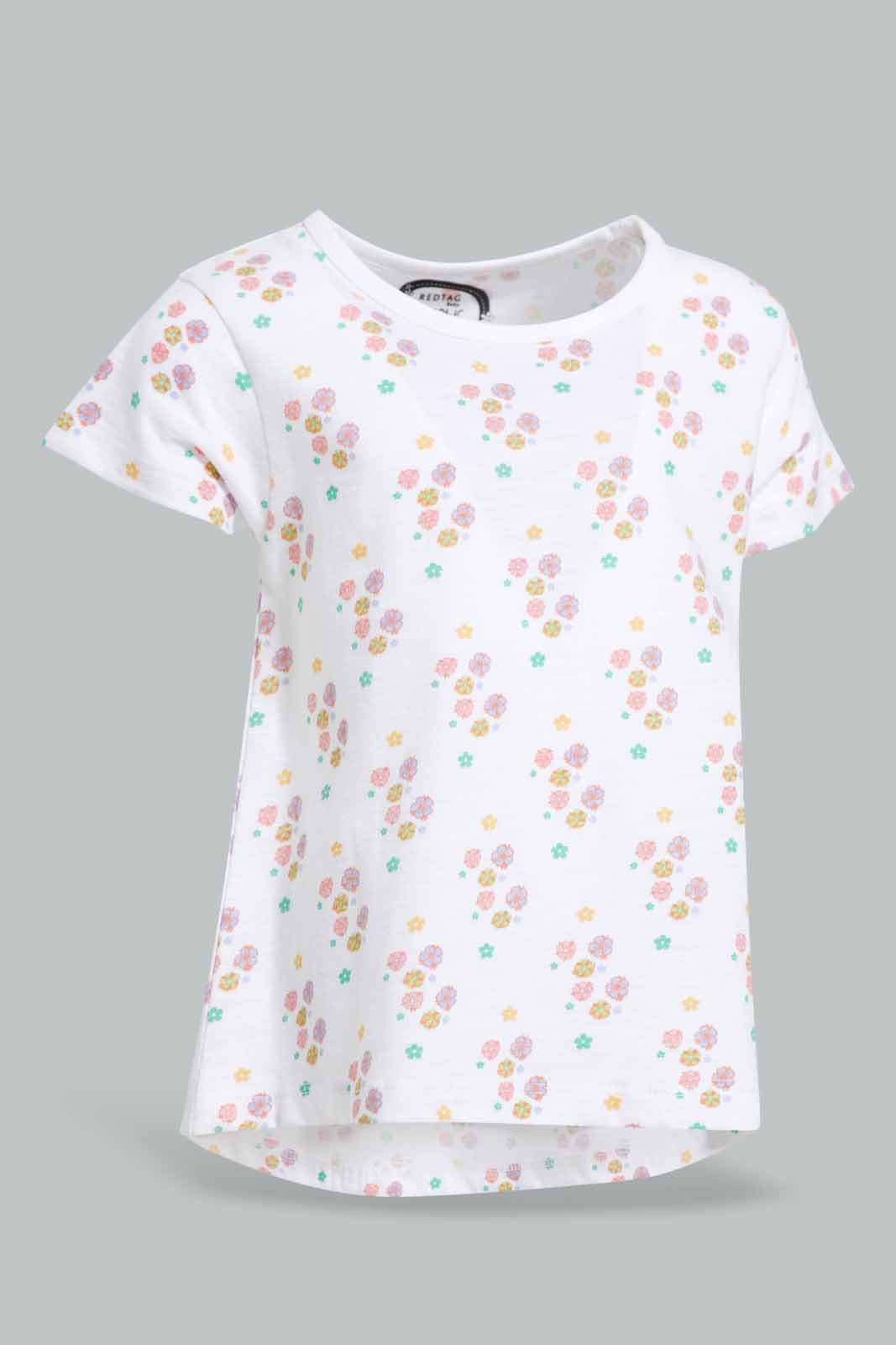 Redtag-White-Floral-AOP-T-Shirt-Category:T-Shirts,-Colour:White,-Deals:New-In,-Filter:Infant-Girls-(3-to-24-Mths),-ING-T-Shirts,-New-In-ING-APL,-Non-Sale,-Section:Girls-(0-to-14Yrs),-TBL,-W22A-Infant-Girls-3 to 24 Months