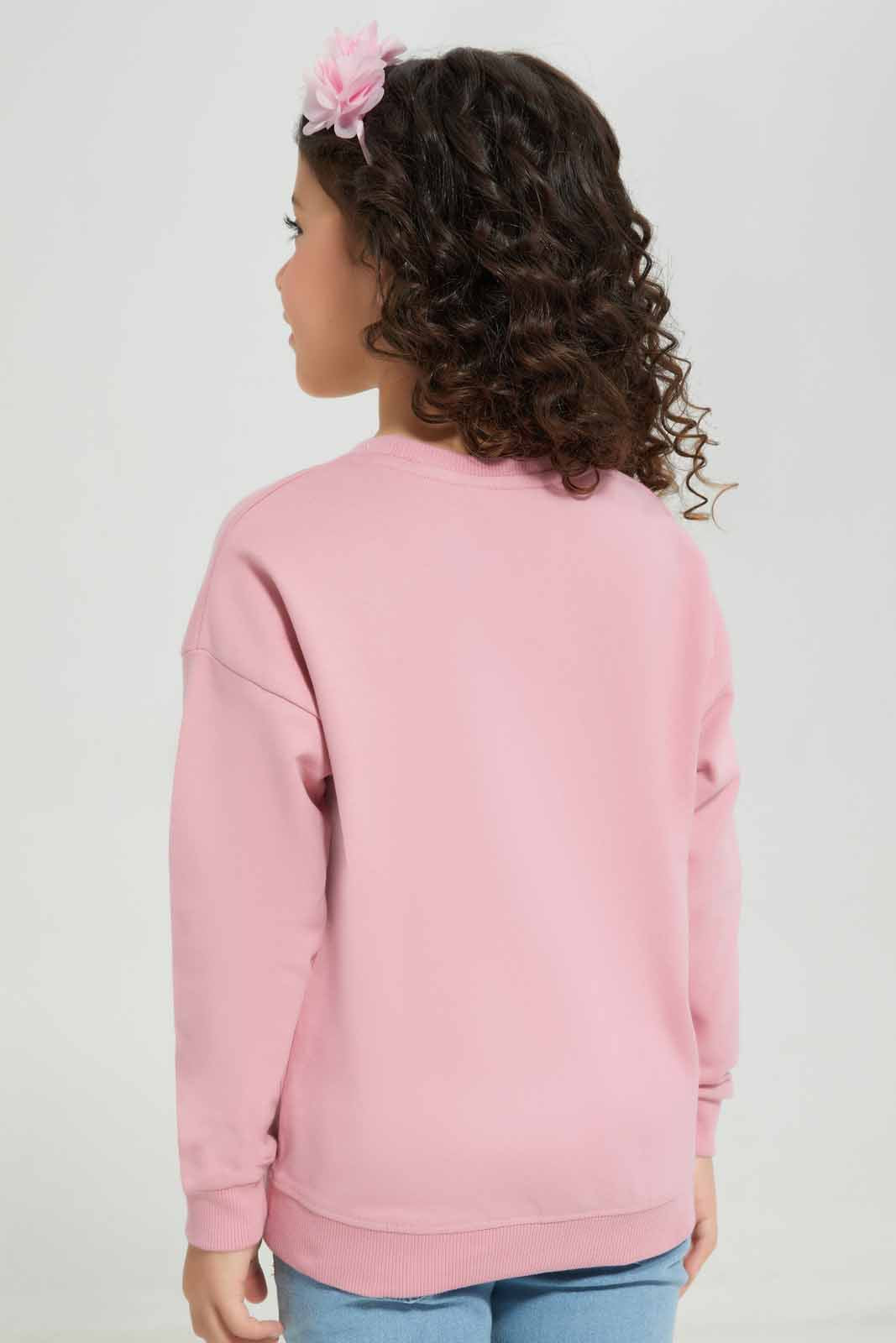 Redtag-Pale-Pink-Basic-Active-Top---Rose-Category:Sweatshirts,-Colour:Apricot,-Deals:New-In,-Filter:Girls-(2-to-8-Yrs),-GIR-Sweatshirts,-New-In-GIR-APL,-Non-Sale,-Section:Girls-(0-to-14Yrs),-TBL,-W22A-Girls-2 to 8 Years