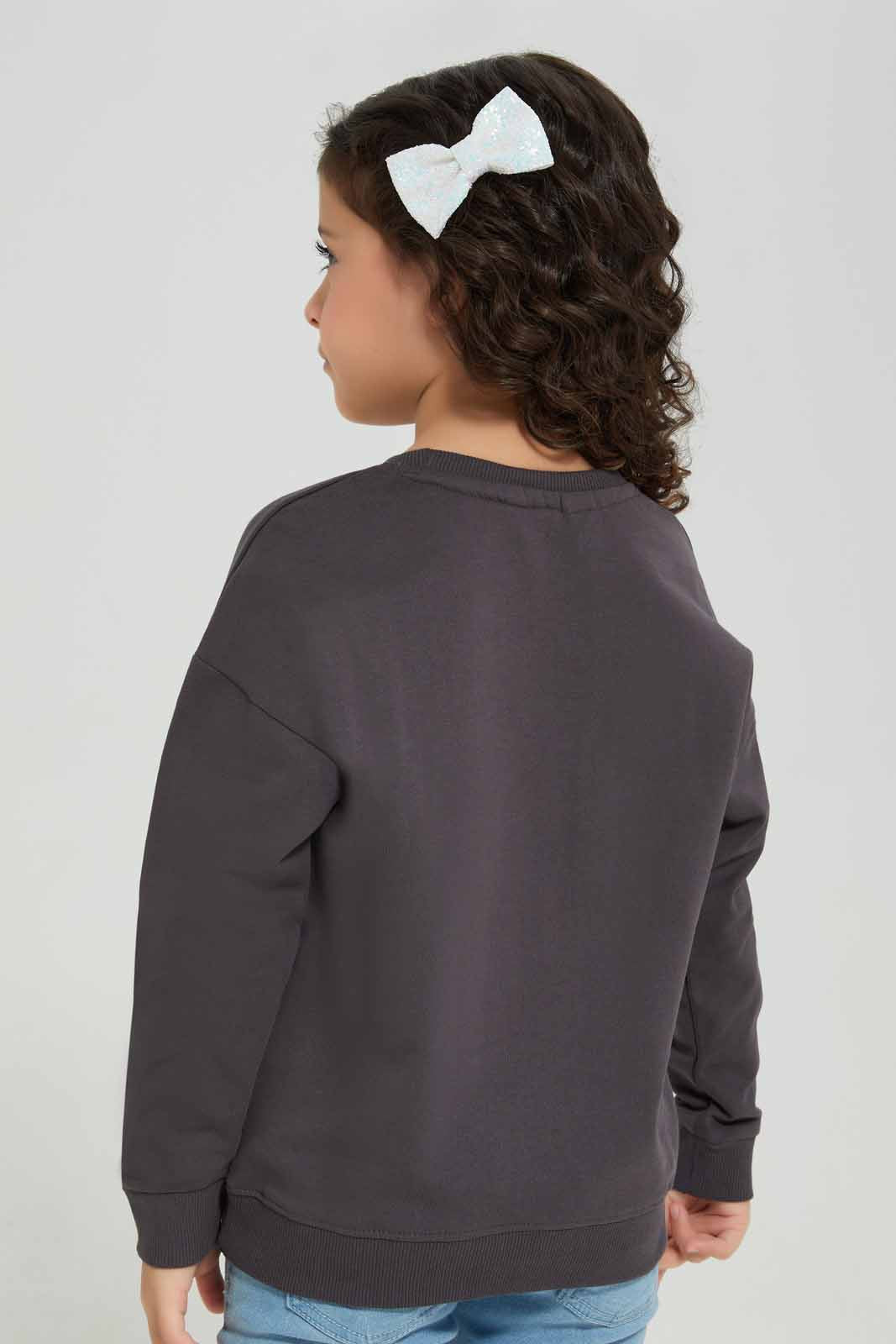 Redtag-Charcoal-Basic-Active-Top---Charcoal-Category:Sweatshirts,-Colour:Charcoal,-Deals:New-In,-Filter:Girls-(2-to-8-Yrs),-GIR-Sweatshirts,-New-In-GIR-APL,-Non-Sale,-Section:Girls-(0-to-14Yrs),-TBL,-W22A-Girls-2 to 8 Years