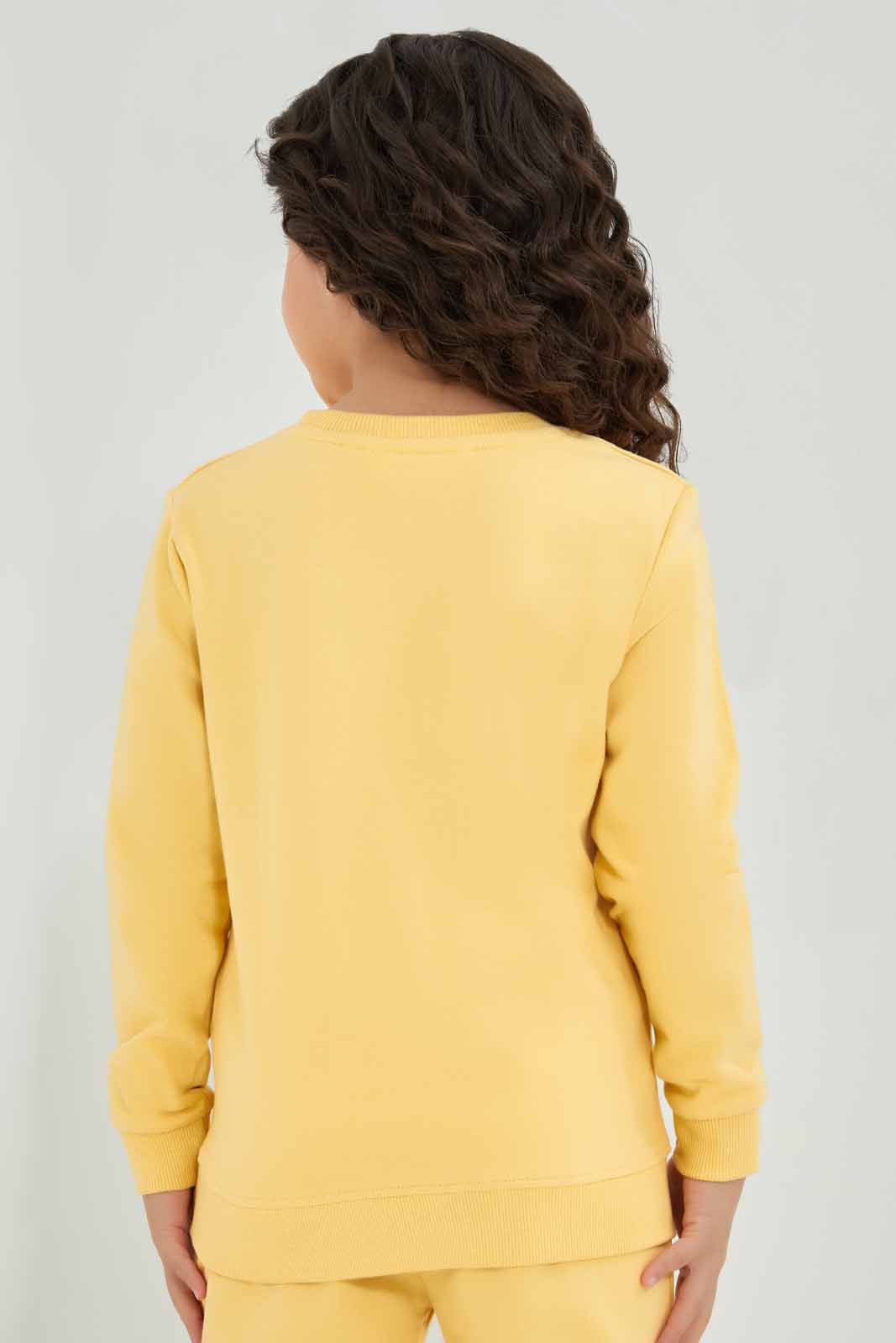 Redtag-Mustard-Basic-Active-Top---Mustard-Bunny-Category:Sweatshirts,-Colour:Mustard,-Deals:New-In,-Filter:Girls-(2-to-8-Yrs),-GIR-Sweatshirts,-New-In-GIR-APL,-Non-Sale,-Section:Girls-(0-to-14Yrs),-TBL,-W22A-Girls-2 to 8 Years