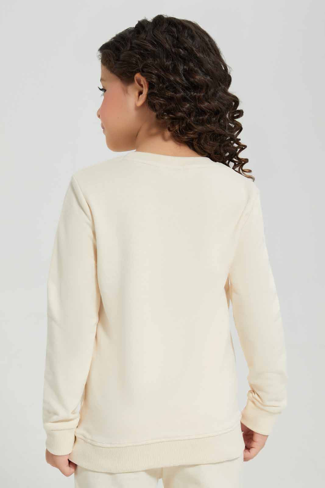 Redtag-Beige-Basic-Active-Top---Beige-Category:Sweatshirts,-Colour:Beige,-Deals:New-In,-Filter:Girls-(2-to-8-Yrs),-GIR-Sweatshirts,-New-In-GIR-APL,-Non-Sale,-Section:Girls-(0-to-14Yrs),-TBL,-W22A-Girls-2 to 8 Years