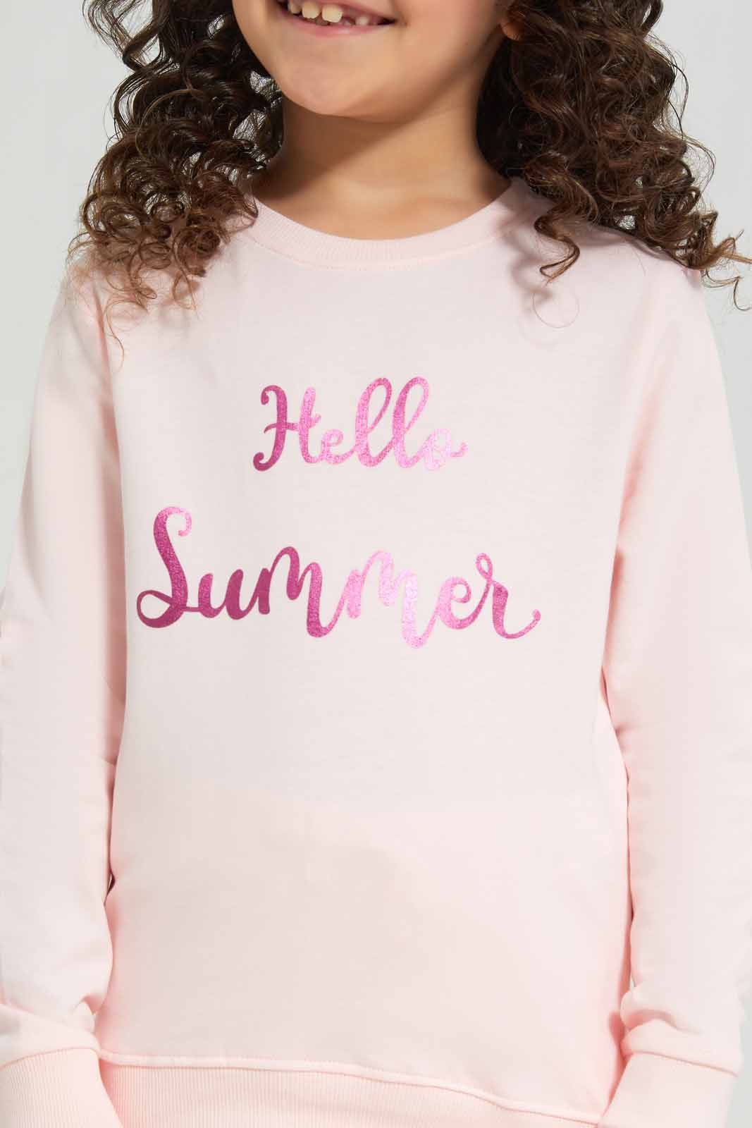Redtag-Pale-Pink-Basic-Active-Top---Light-Pink-Category:Sweatshirts,-Colour:Apricot,-Deals:New-In,-Filter:Girls-(2-to-8-Yrs),-GIR-Sweatshirts,-New-In-GIR-APL,-Non-Sale,-Section:Girls-(0-to-14Yrs),-TBL,-W22A-Girls-2 to 8 Years
