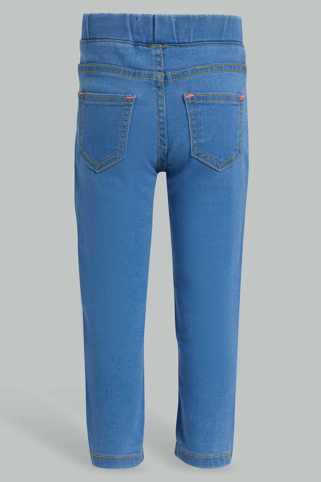 Redtag-Blue-Mid-Wash-Woven-Jeggings-Category:Jeggings,-Colour:Blue,-Deals:New-In,-Filter:Infant-Girls-(3-to-24-Mths),-ING-Jeggings,-New-In-ING-APL,-Non-Sale,-Section:Girls-(0-to-14Yrs),-TBL,-W22A-Infant-Girls-3 to 24 Months