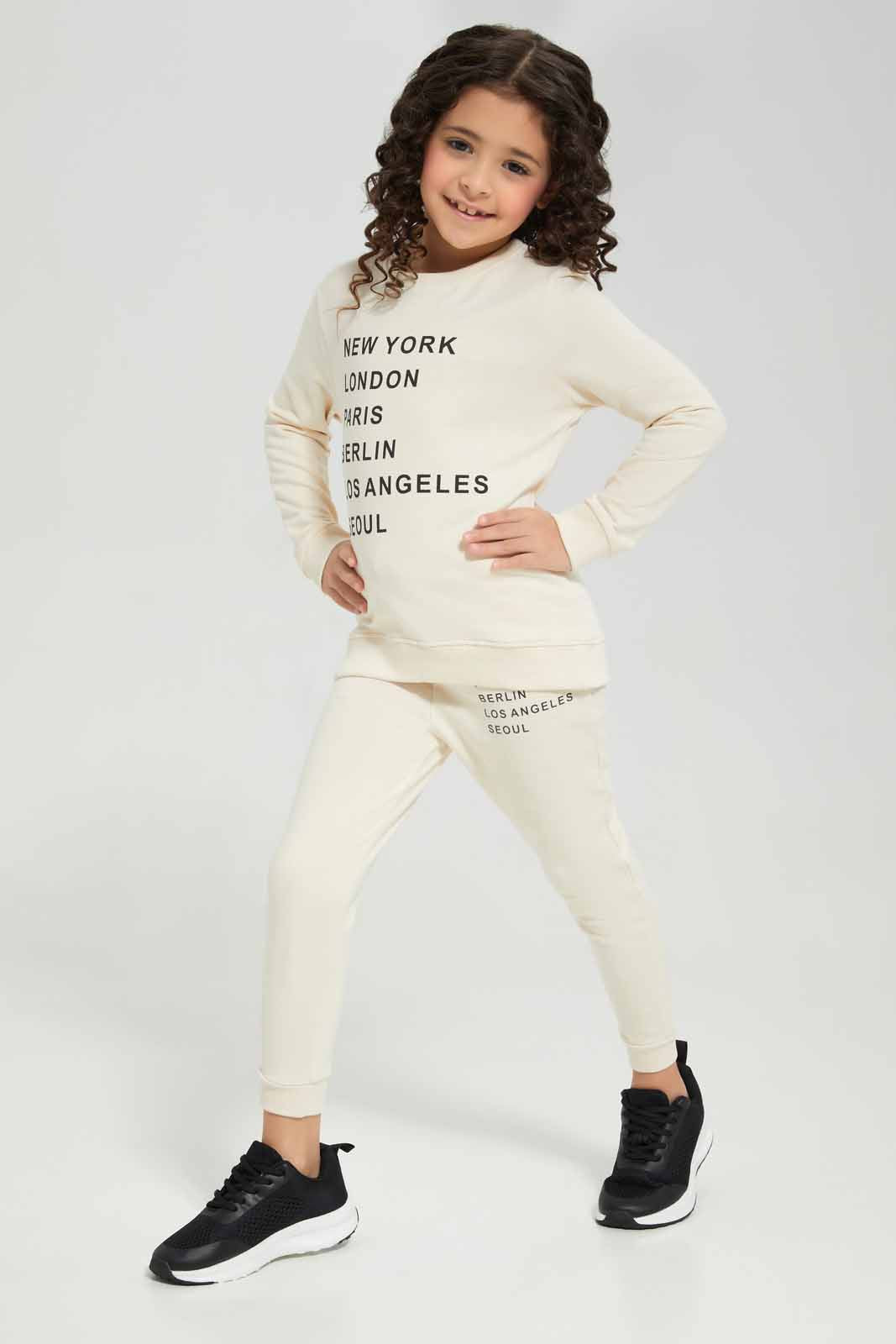 Redtag-Basic-Active-Pant---Beige-Category:Joggers,-Colour:Beige,-Deals:New-In,-Filter:Girls-(2-to-8-Yrs),-GIR-Joggers,-New-In-GIR-APL,-Non-Sale,-Section:Girls-(0-to-14Yrs),-W22A-Girls-2 to 8 Years