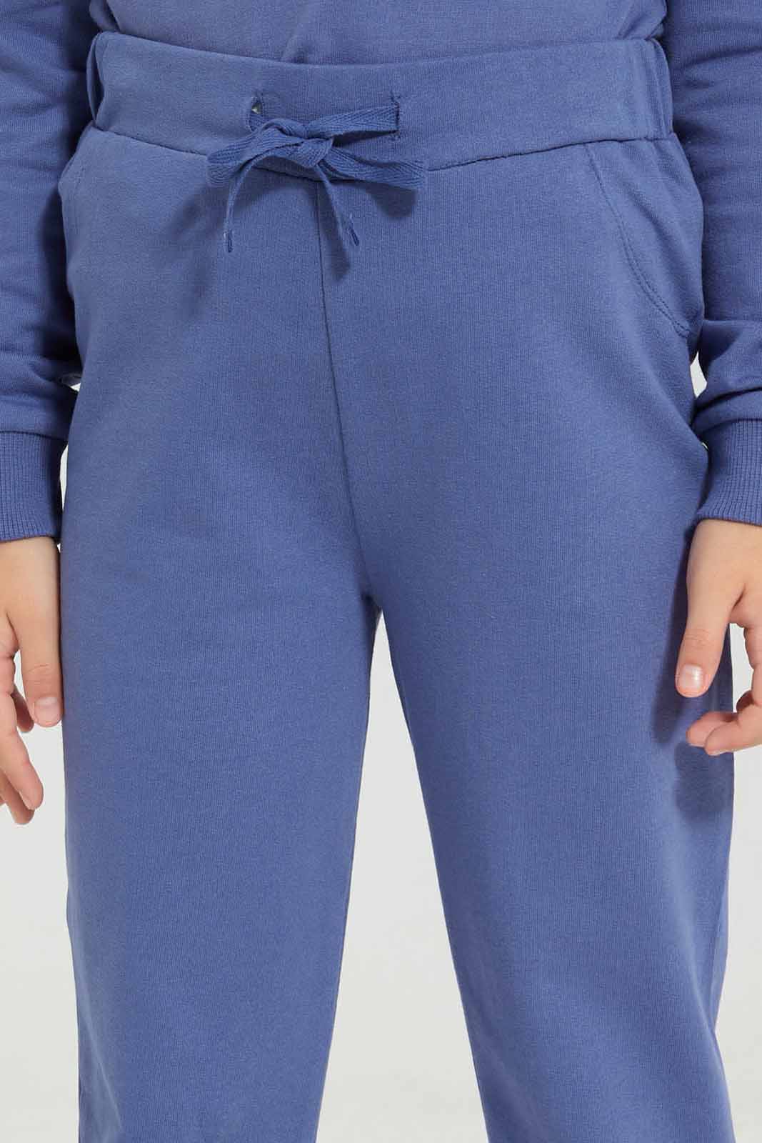 Redtag-Basic-Active-Pant---Blue-Category:Joggers,-Colour:Blue,-Deals:New-In,-Filter:Girls-(2-to-8-Yrs),-GIR-Joggers,-New-In-GIR-APL,-Non-Sale,-Section:Girls-(0-to-14Yrs),-W22A-Girls-2 to 8 Years