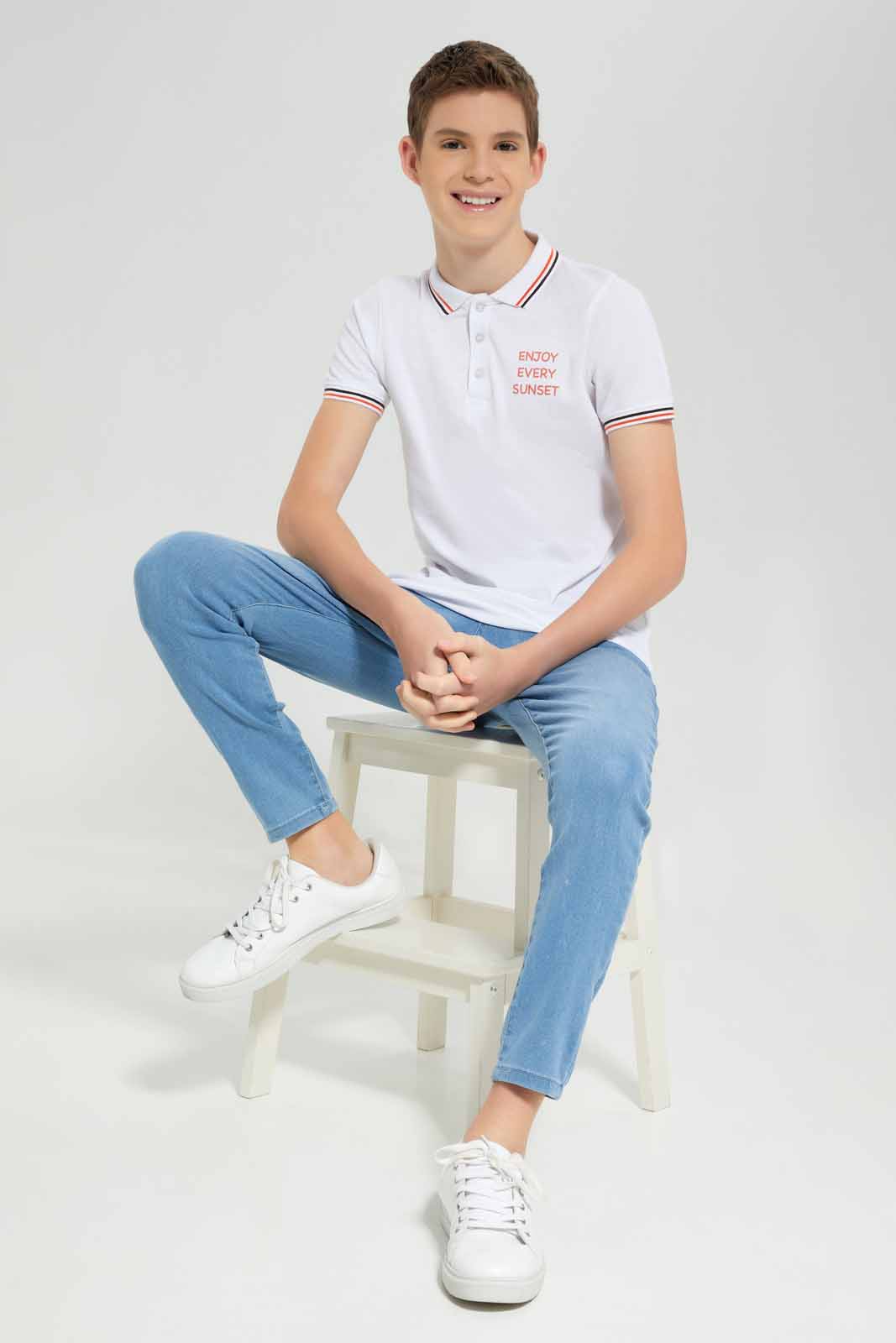 Redtag-White-Front-And-Back-Print-Polo-BSR-Polo-T-Shirts,-Bundle,-Category:Polo-T-Shirts,-Colour:White,-Deals:3-For-90,-Deals:New-In,-Filter:Senior-Boys-(8-to-14-Yrs),-New-In-BSR-APL,-Section:Boys-(0-to-14Yrs),-W22O-Senior-Boys-9 to 14 Years