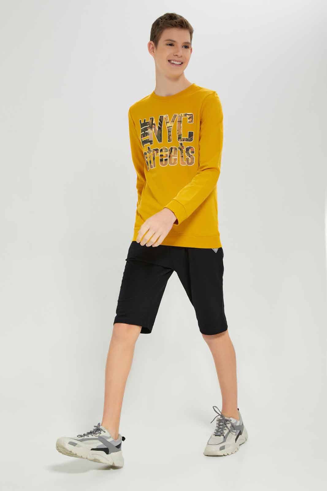 Redtag-Mustard-NYC-Sweat-TEE-BSR-Sweatshirts,-Bundle,-Category:Sweatshirts,-Colour:Mustard,-Deals:3-For-90,-Deals:New-In,-Filter:Senior-Boys-(8-to-14-Yrs),-New-In-BSR-APL,-Section:Boys-(0-to-14Yrs),-TBL,-W22A-Senior-Boys-9 to 14 Years