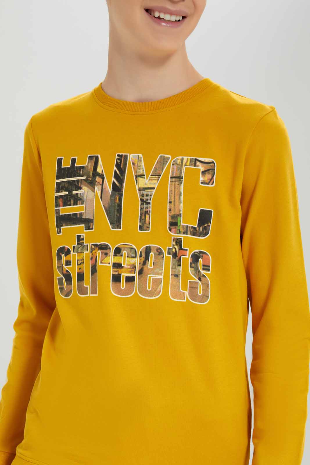 Redtag-Mustard-NYC-Sweat-TEE-BSR-Sweatshirts,-Bundle,-Category:Sweatshirts,-Colour:Mustard,-Deals:3-For-90,-Deals:New-In,-Filter:Senior-Boys-(8-to-14-Yrs),-New-In-BSR-APL,-Section:Boys-(0-to-14Yrs),-TBL,-W22A-Senior-Boys-9 to 14 Years