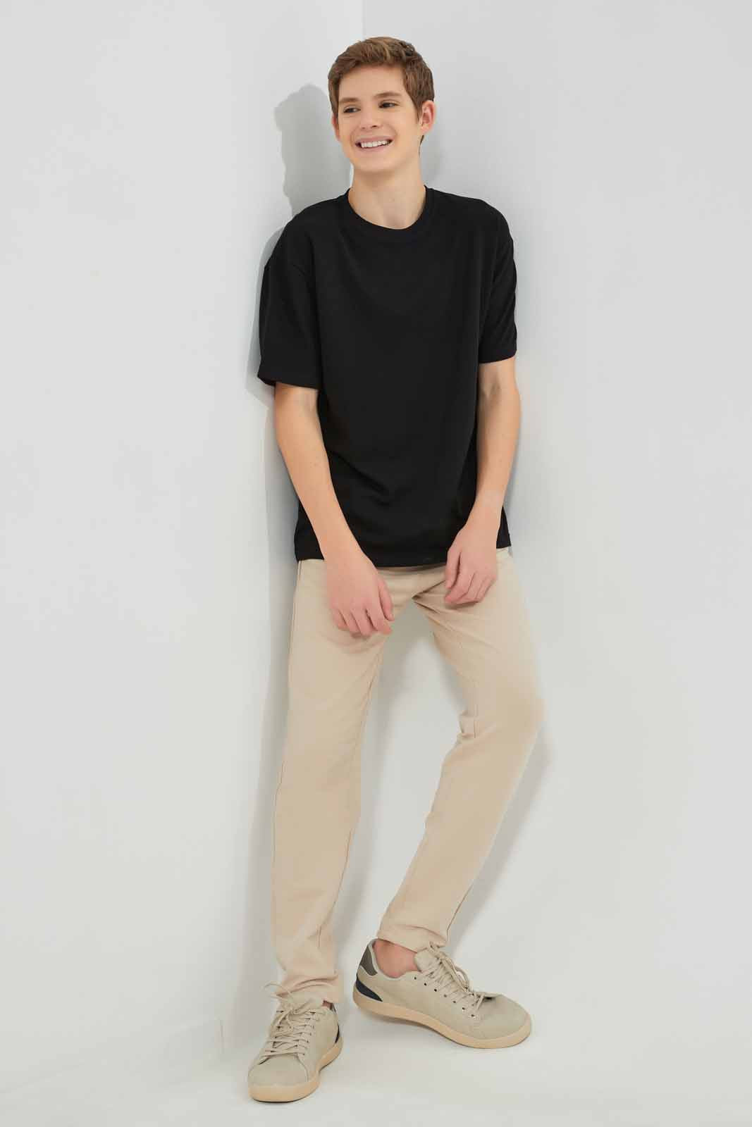Redtag-Black-Pique-Oversize-Sweatshirt-BSR-Sweatshirts,-Category:Sweatshirts,-Colour:Black,-Deals:New-In,-Filter:Senior-Boys-(8-to-14-Yrs),-New-In-BSR-APL,-Non-Sale,-Section:Boys-(0-to-14Yrs),-TBL,-W22A-Senior-Boys-9 to 14 Years