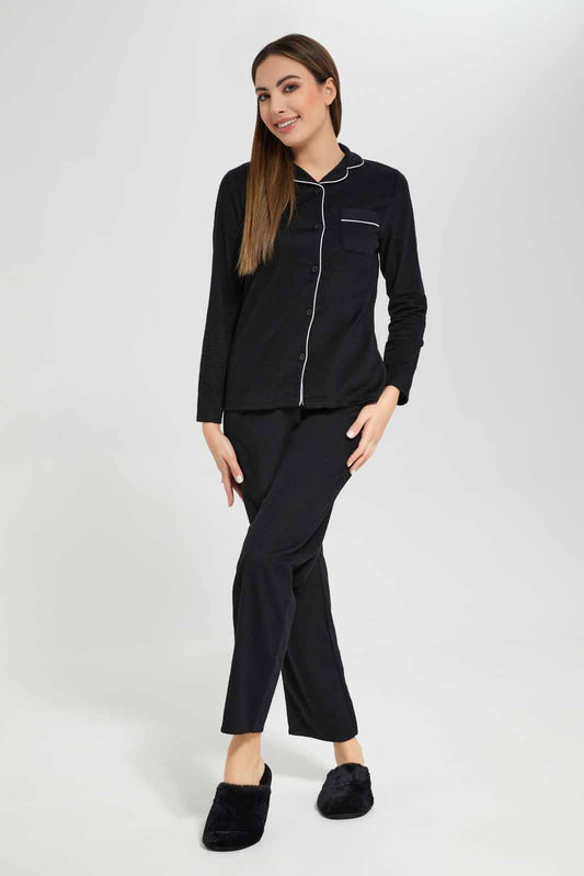 Redtag-Assorted-Woven-Cotton-Flannel-Pyjama-Set-Category:Pyjama-Sets,-Colour:Assorted,-Deals:New-In,-Filter:Women's-Clothing,-New-In-Women-APL,-Non-Sale,-Section:Women,-TBL,-W22B,-Women-Pyjama-Sets--