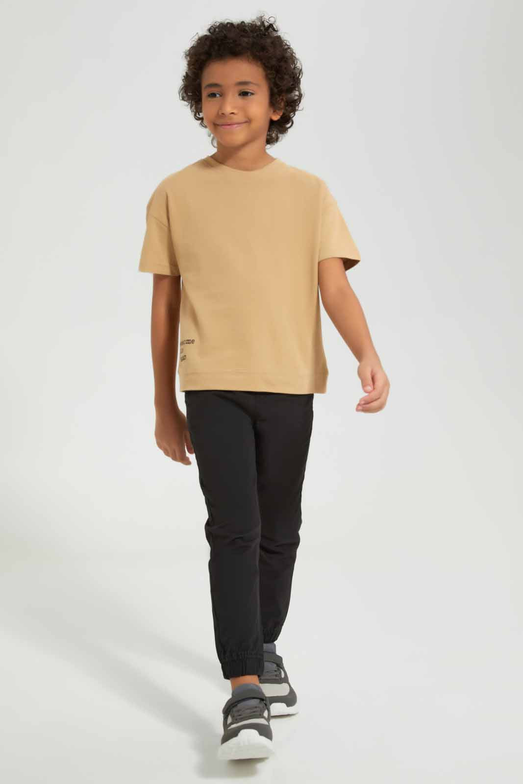 Redtag-Black-Twill-Stretch-Jogger-BOY-Trousers,-Category:Trousers,-Colour:Black,-Deals:New-In,-Filter:Boys-(2-to-8-Yrs),-New-In-BOY-APL,-Non-Sale,-Section:Boys-(0-to-14Yrs),-TBL,-W22A-Boys-2 to 8 Years