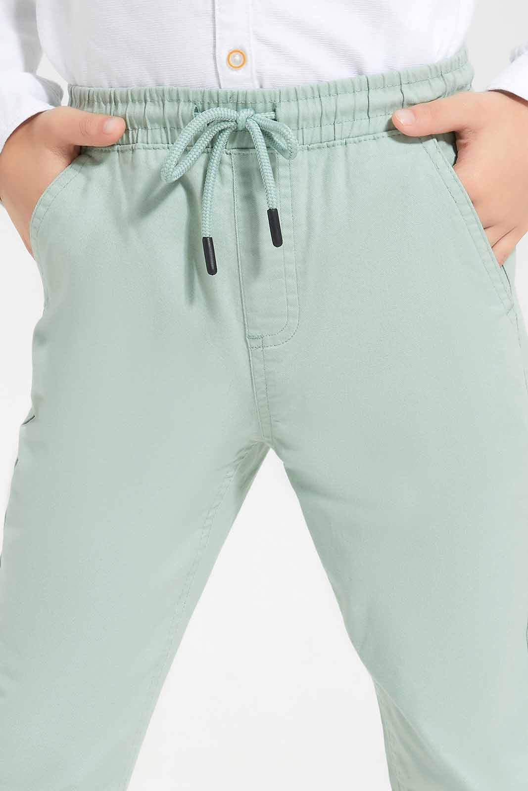 Mint Plain Jogger For Boys
