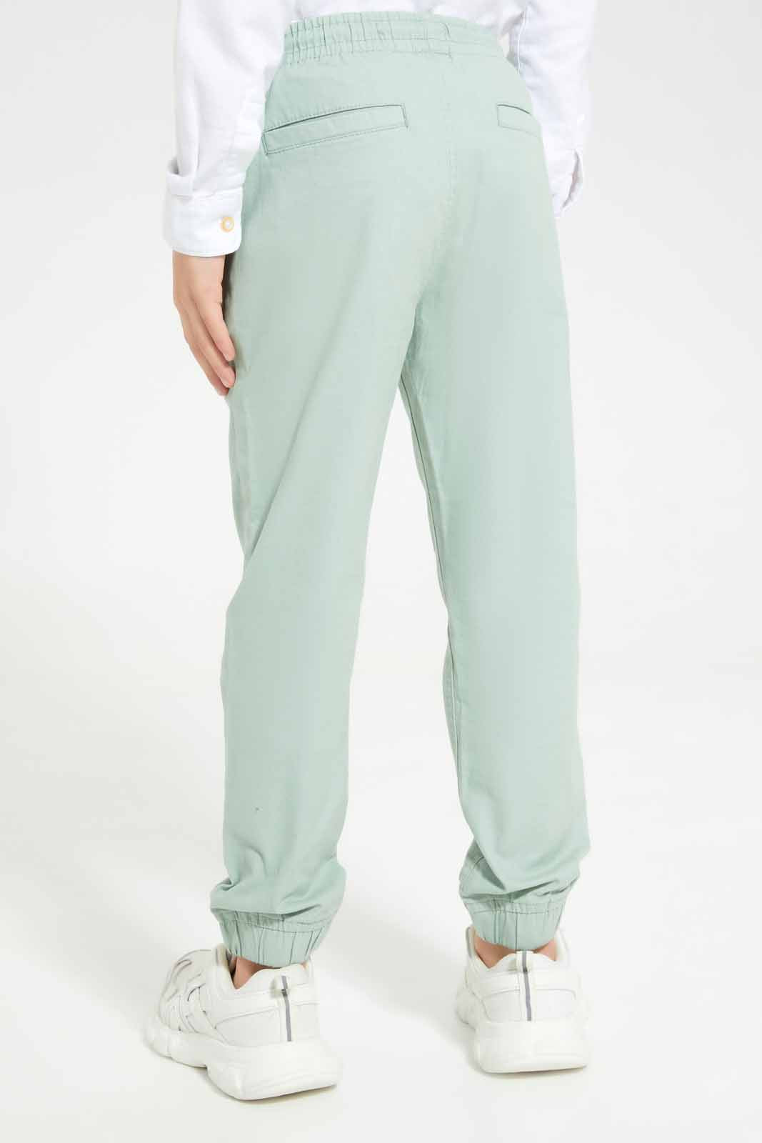 Mint Plain Jogger For Boys