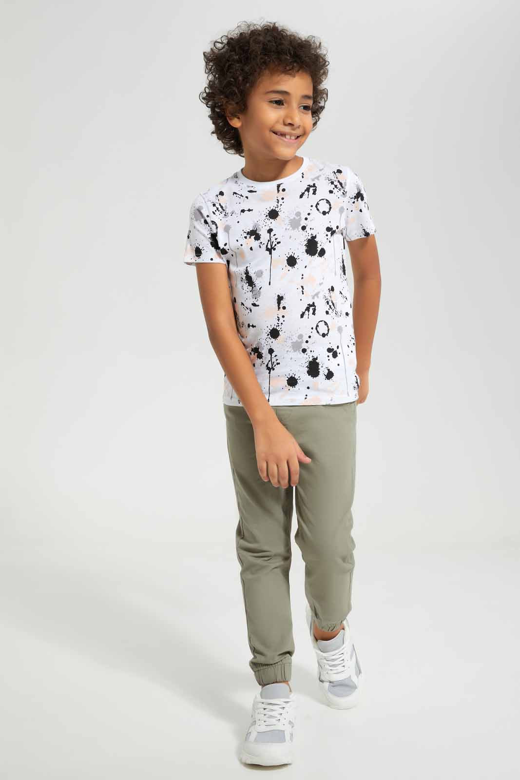 Redtag-Olive-Twill-Stretch-Jogger-BOY-Trousers,-Category:Trousers,-Colour:Green,-Deals:New-In,-Filter:Boys-(2-to-8-Yrs),-New-In-BOY-APL,-Non-Sale,-Section:Boys-(0-to-14Yrs),-TBL,-W22A-Boys-2 to 8 Years