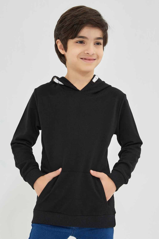 Redtag-Black-Hooded-Sweatshirt-BOY-Sweatshirts,-Category:Sweatshirts,-Colour:Black,-Deals:New-In,-Filter:Boys-(2-to-8-Yrs),-New-In-BOY-APL,-Non-Sale,-Section:Boys-(0-to-14Yrs),-TBL,-W22A-Boys-2 to 8 Years