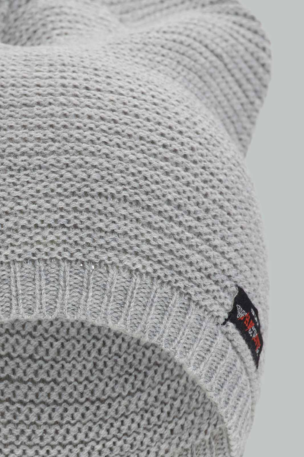 Redtag-Grey-Colour-Knitted-Cap-Category:Knitted-Accessories,-Colour:Grey,-Filter:Men's-Accessories,-Men-Knitted-Accessories,-New-In,-New-In-Men-ACC,-Non-Sale,-Section:Men,-W22A-Men's-