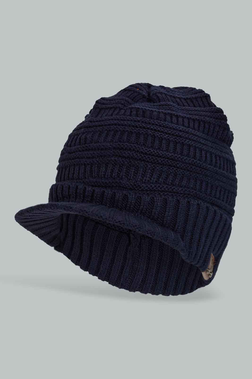 Redtag-Navy-Blue-Colour-Knitted-Cap-Category:Knitted-Accessories,-Colour:Navy,-Dept:Menswear,-Filter:Men's-Accessories,-Men-Knitted-Accessories,-New-In,-New-In-Men-ACC,-Non-Sale,-Section:Men,-W22B-Men's-