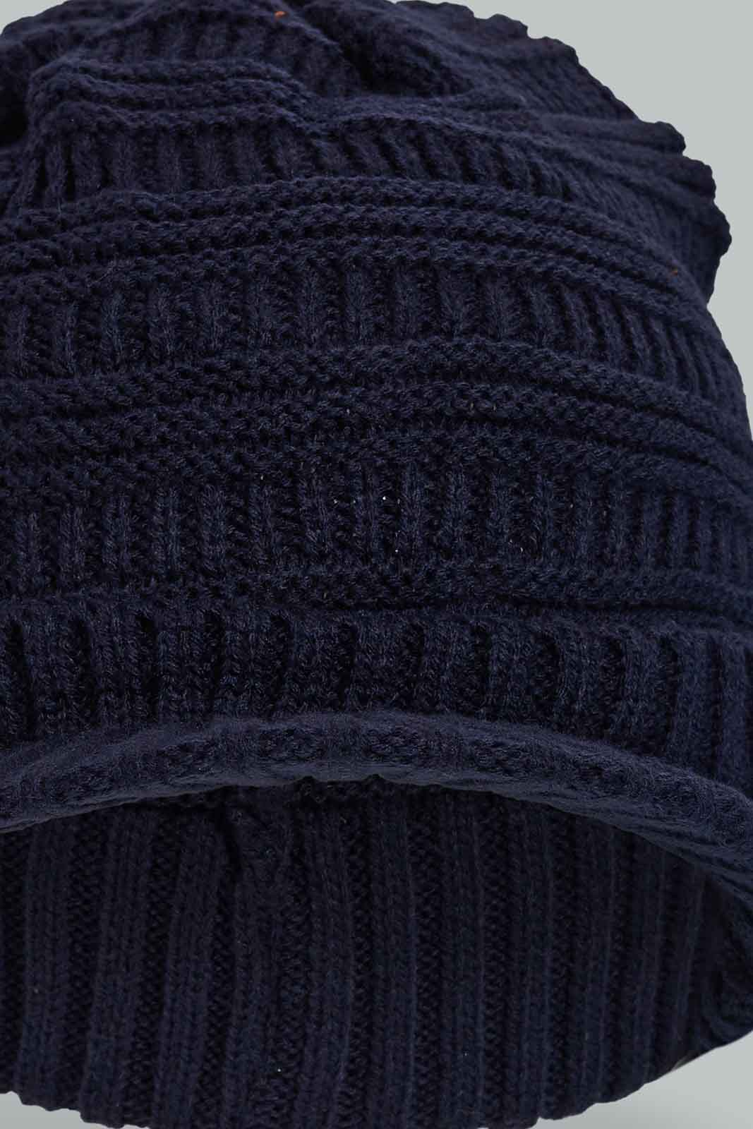 Redtag-Navy-Blue-Colour-Knitted-Cap-Category:Knitted-Accessories,-Colour:Navy,-Dept:Menswear,-Filter:Men's-Accessories,-Men-Knitted-Accessories,-New-In,-New-In-Men-ACC,-Non-Sale,-Section:Men,-W22B-Men's-