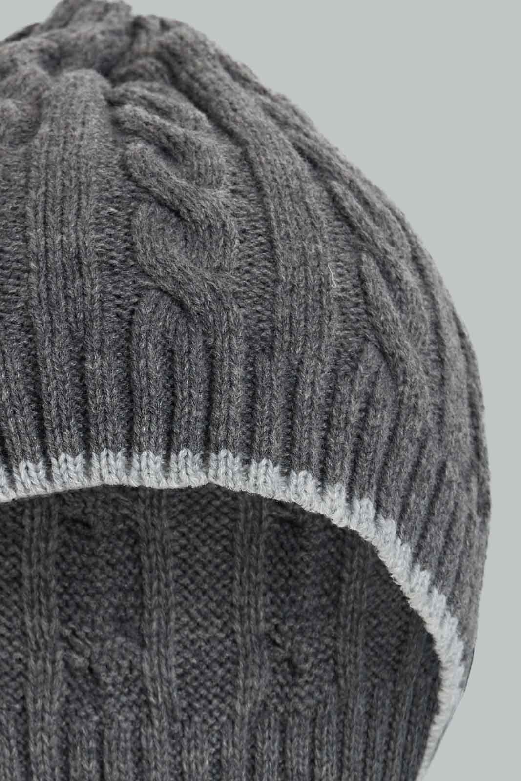 Redtag-Grey-Colour-Knitted-Cap-Category:Knitted-Accessories,-Colour:Grey,-Dept:Menswear,-Filter:Men's-Accessories,-Men-Knitted-Accessories,-New-In,-New-In-Men-ACC,-Non-Sale,-Section:Men,-W22B-Men's-