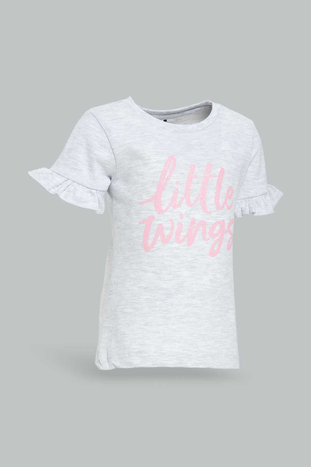 Redtag-Grey-Little-Wings-Bell-Sleeves-Jersey-Top-Category:Blouses,-Colour:Grey,-Deals:New-In,-Dept:Girls,-Filter:Infant-Girls-(3-to-24-Mths),-ING-Blouses,-New-In-ING-APL,-Non-Sale,-Section:Girls-(0-to-14Yrs),-TBL,-W22O-Infant-Girls-3 to 24 Months