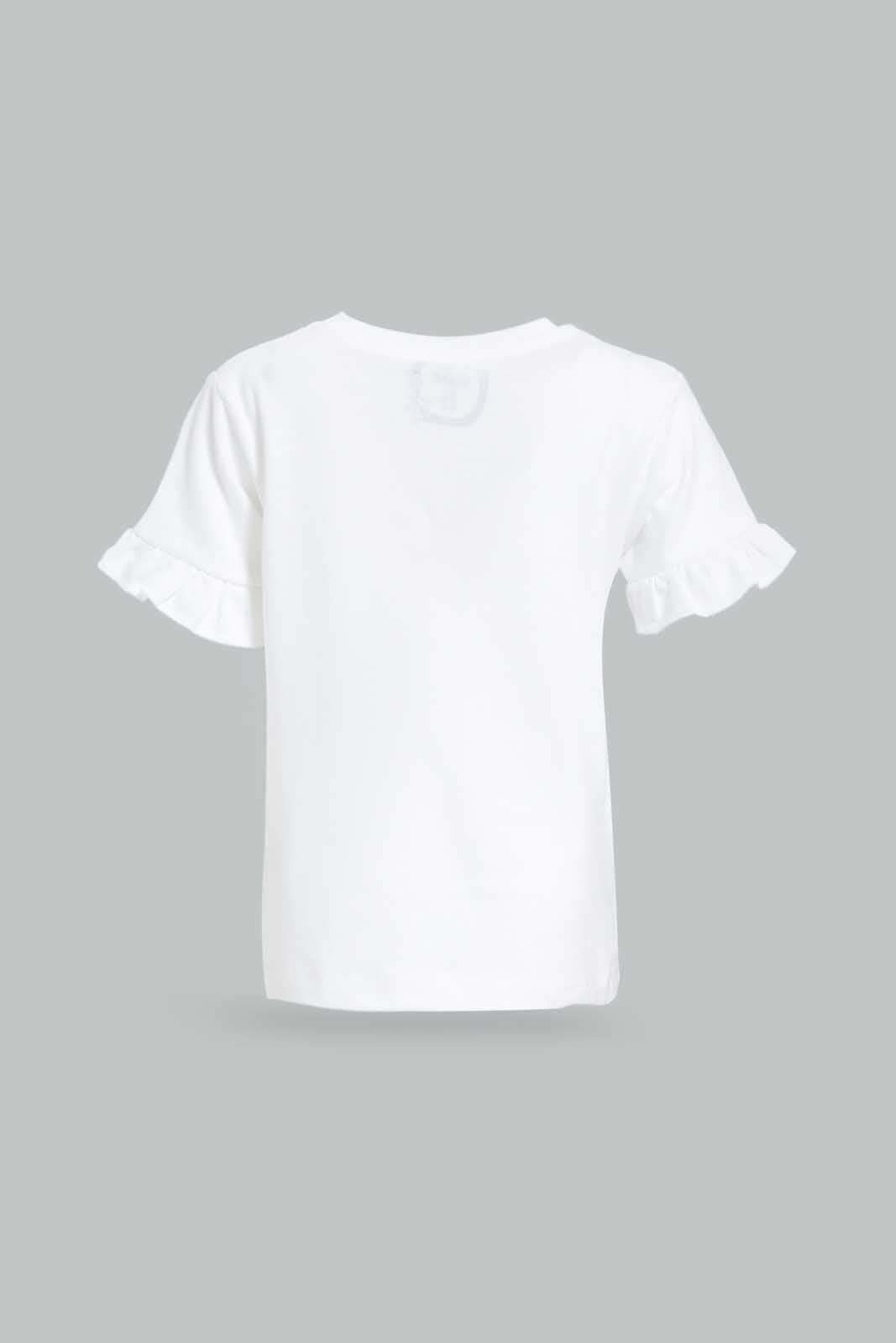 Redtag-White-Girl-Power-Bell-Sleeves-Jersey-Top-Category:Blouses,-Colour:White,-Deals:New-In,-Dept:Girls,-Filter:Infant-Girls-(3-to-24-Mths),-ING-Blouses,-New-In-ING-APL,-Non-Sale,-Section:Girls-(0-to-14Yrs),-TBL,-W22O-Infant-Girls-3 to 24 Months