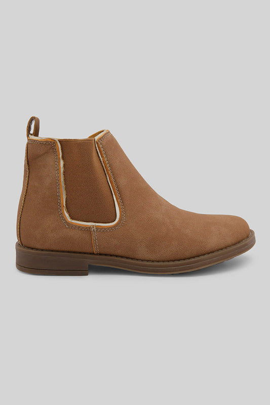 Redtag-Tan-Chelsea-Boots-Category:Boots,-Colour:Tan,-Deals:New-In,-Dept:Girls,-Filter:Girls-Footwear-(5-to-14-Yrs),-GSR-Boots,-New-In-GSR-FOO,-Non-Sale,-Section:Boys-(0-to-14Yrs),-W22B--