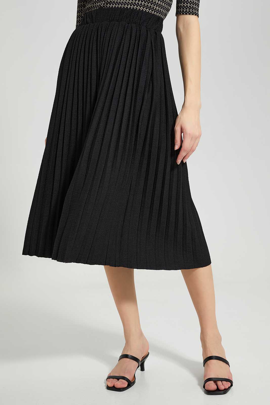 Redtag-Black-Pleated-Textured-Skirt-Category:Skirts,-Colour:Black,-Deals:New-In,-Filter:Women's-Clothing,-LDC,-LDC-Skirts,-New-In-LDC-APL,-Non-Sale,-Section:Women,-W22A-Women's-