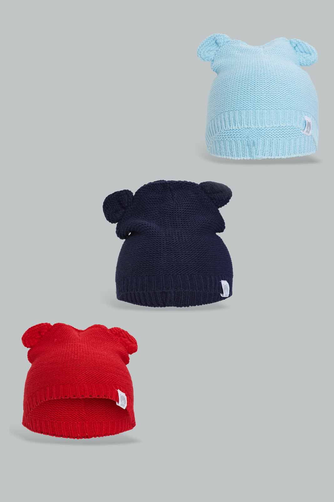 Redtag-Multi-Knitted-Cap-Set-Of-3-BOY-Knitted-Accessories,-Category:Knitted-Accessories,-Colour:Assorted,-Filter:Boys-Accessories,-New-In,-New-In-BOY-ACC,-Non-Sale,-Section:Boys-(0-to-14Yrs),-W22B-Boys-