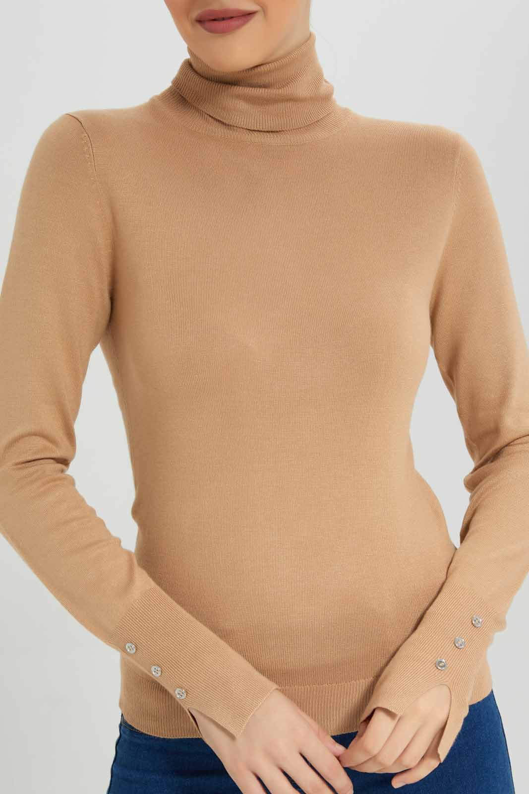 Redtag-Nude-Basic-Solid-Turtle-Neck-Pullovers-Category:Pullovers,-Colour:Beige,-Deals:New-In,-Filter:Women's-Clothing,-New-In-Women-APL,-Non-Sale,-Section:Women,-TBL,-W22B,-Women-Pullovers-Women's-