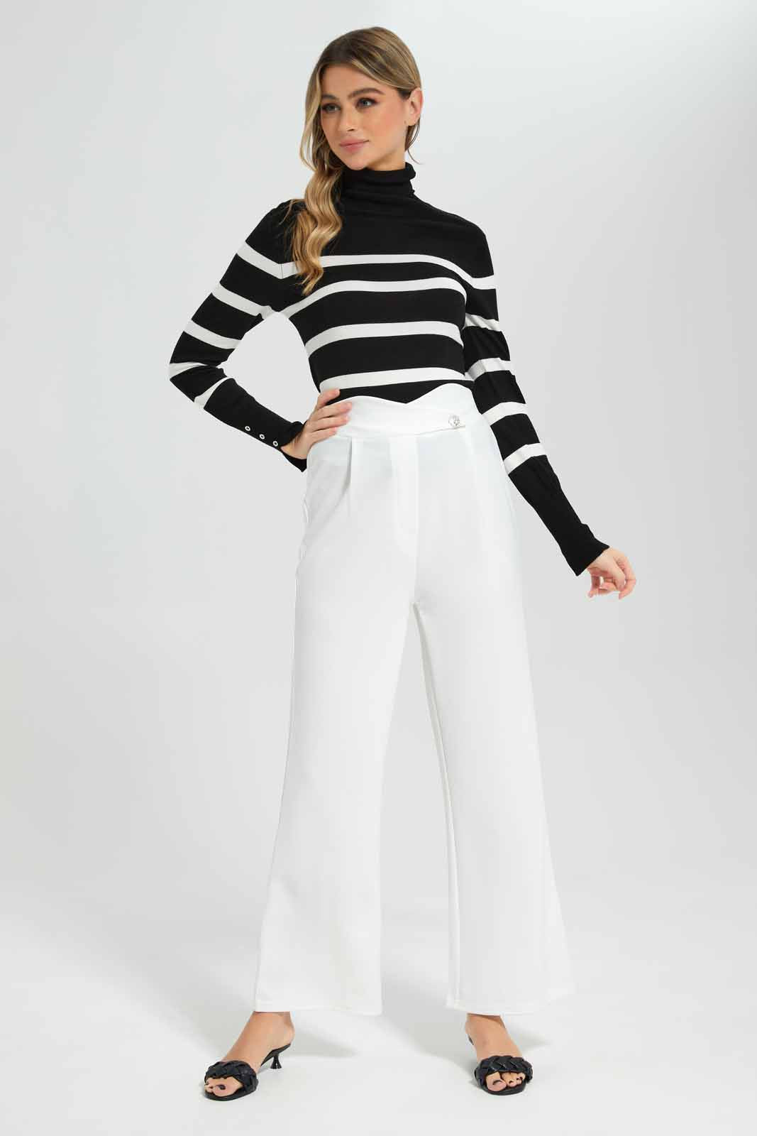 Redtag-Assorted-Basic-Striped-Turtle-Neck-Pullovers-Category:Pullovers,-Colour:Assorted,-Deals:New-In,-Filter:Women's-Clothing,-New-In-Women-APL,-Non-Sale,-Section:Women,-TBL,-W22B,-Women-Pullovers-Women's-