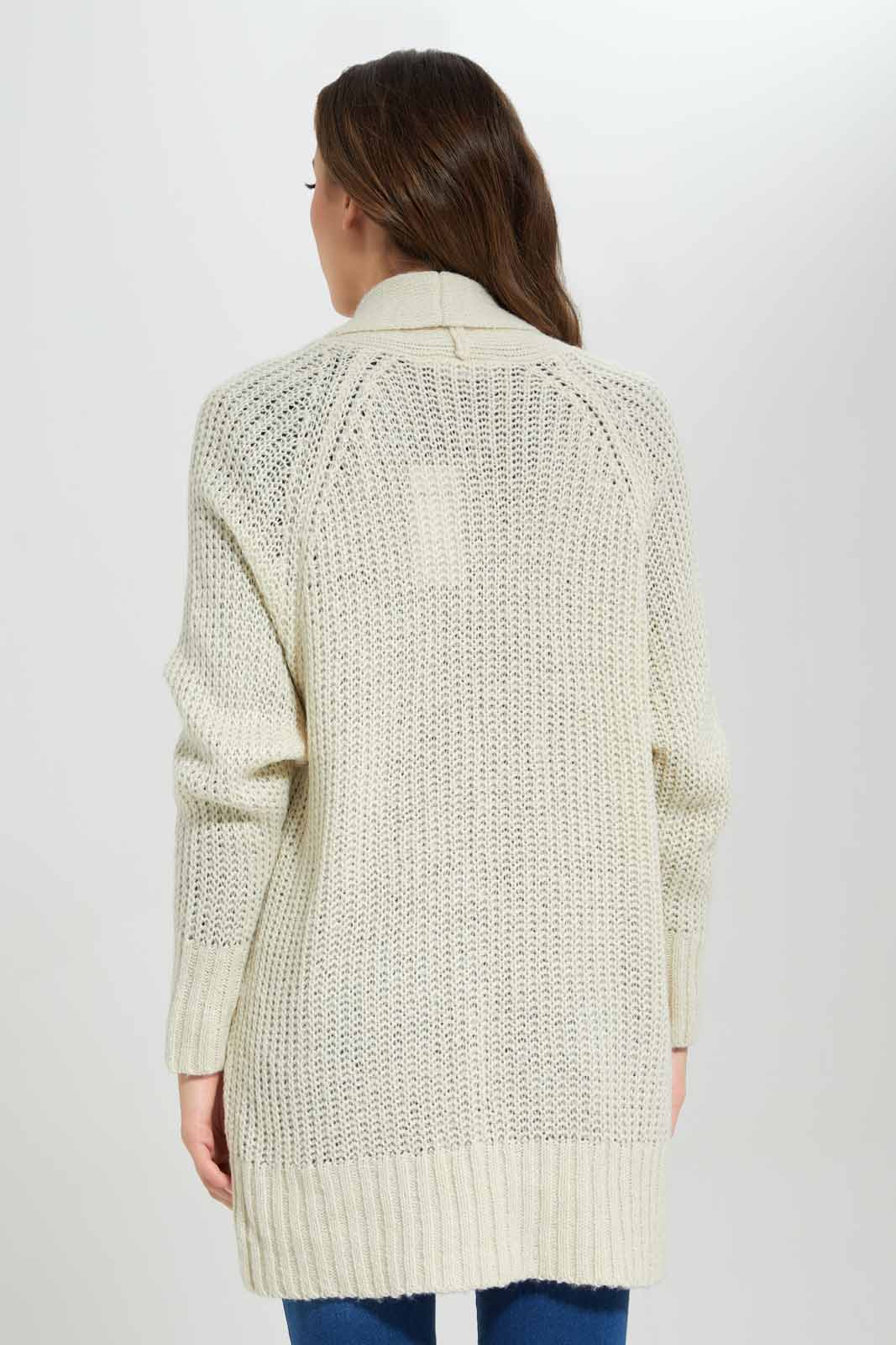 Redtag-Ivory-Longline-Knit-Cardigan-With-Front-Pocket-Category:Cardigans,-Colour:Ivory,-Deals:New-In,-Filter:Women's-Clothing,-New-In-Women-APL,-Non-Sale,-Section:Women,-W22B,-Women-Cardigans-Women's-