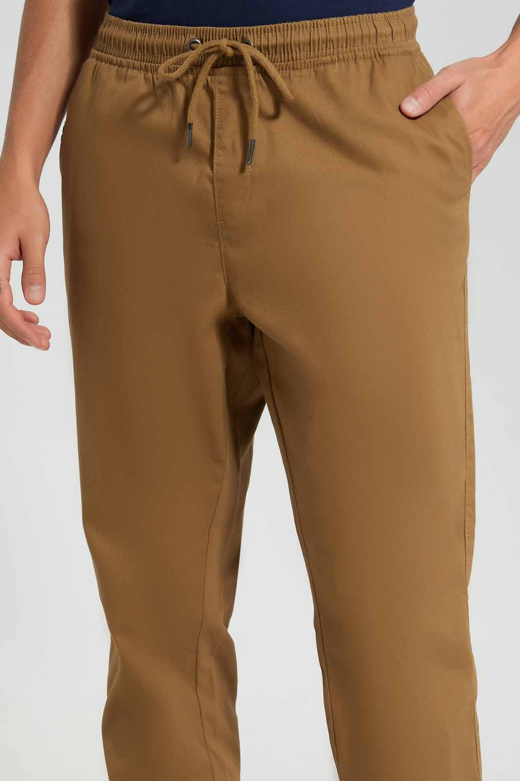 Redtag-Brown-Jogger-Category:Trousers,-Colour:Tan,-Deals:New-In,-Filter:Men's-Clothing,-Men-Trousers,-New-In-Men-APL,-Non-Sale,-Section:Men,-TBL,-W22A-Men's-